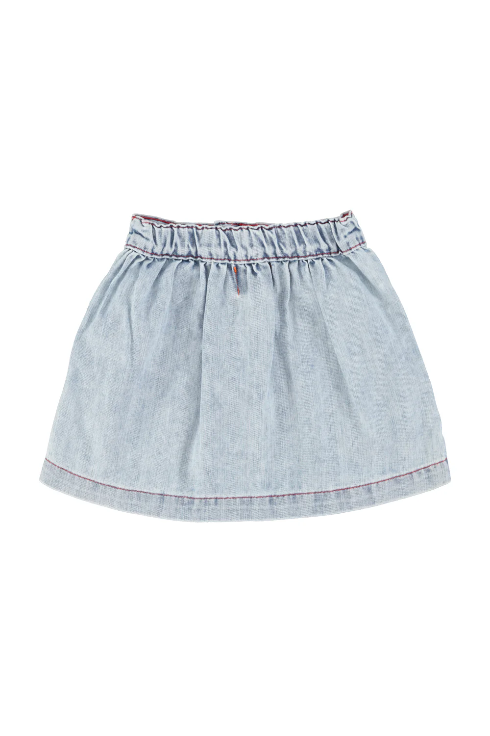 PIUPIUCHICK LIGHT BLUE DENIM STITCHED SKIRT - Image 2