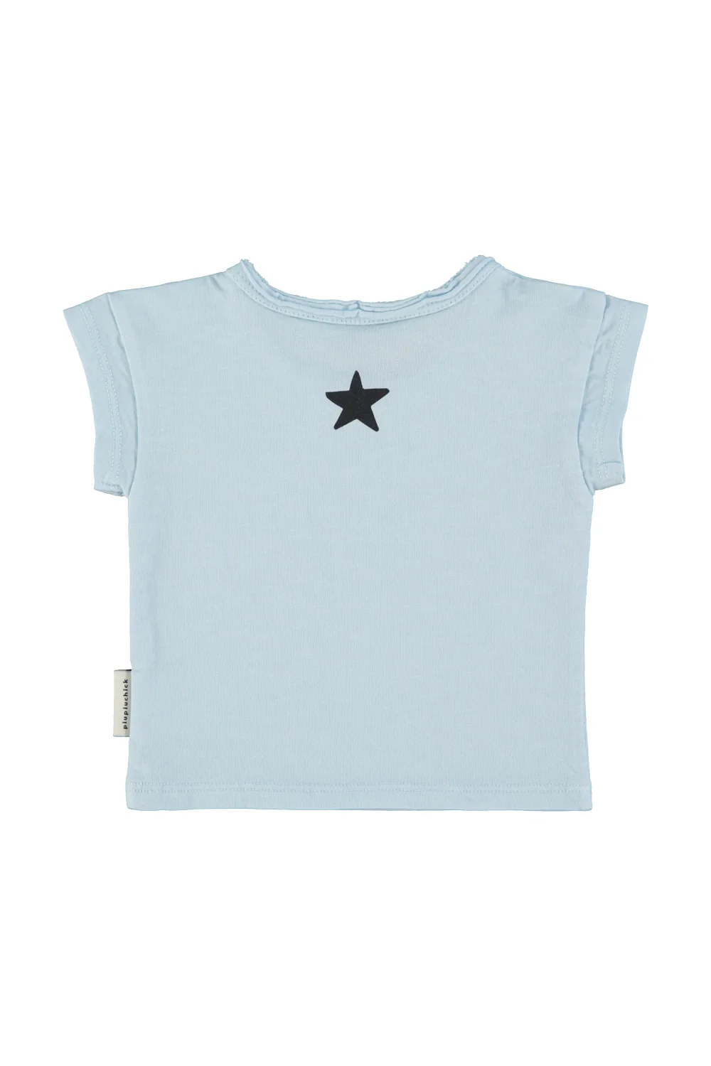 PIUPIUCHICK LIGHT BLUE WORDED T-SHIRT - Image 2