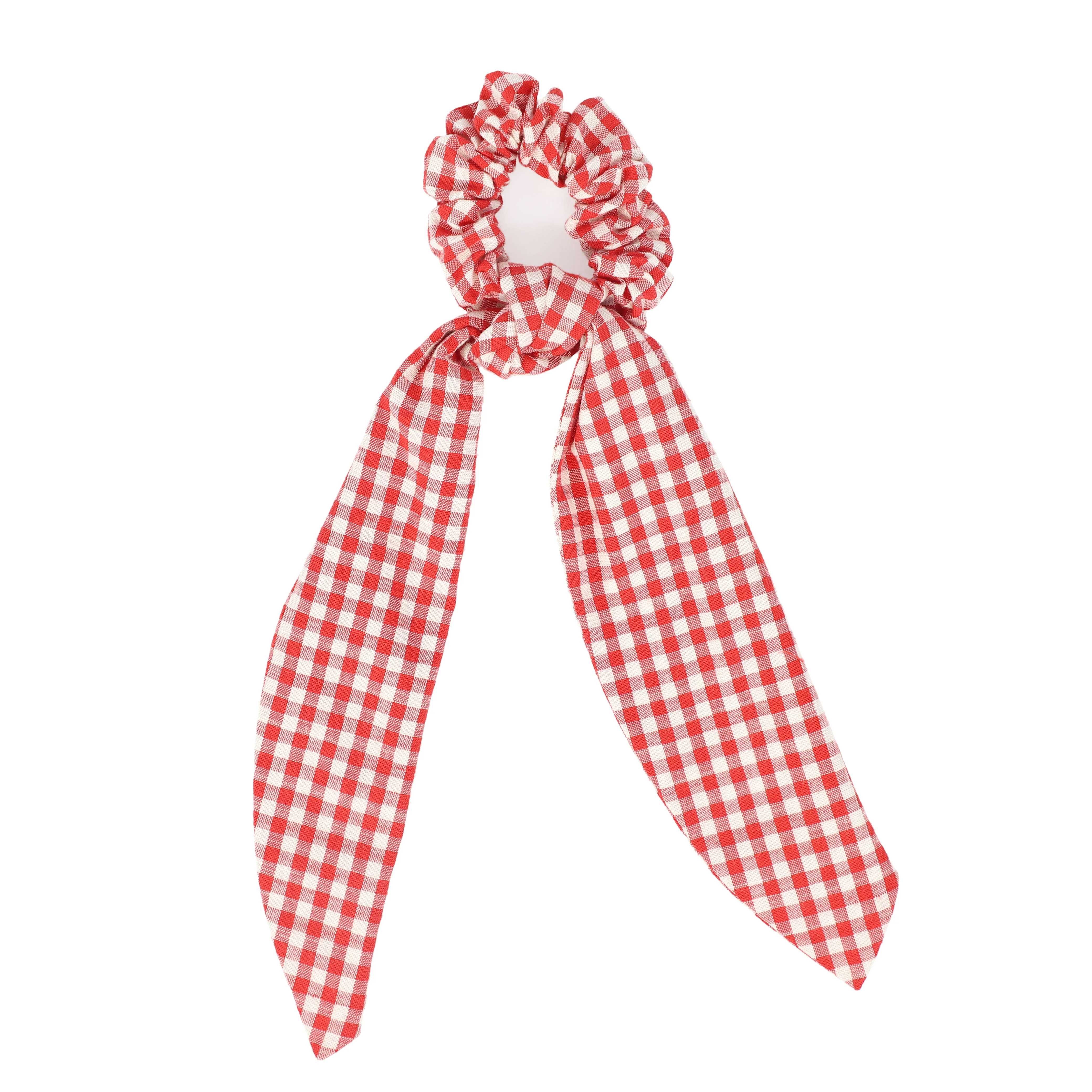 PIUPIUCHICK RED CHECKED SCRUNCHIE