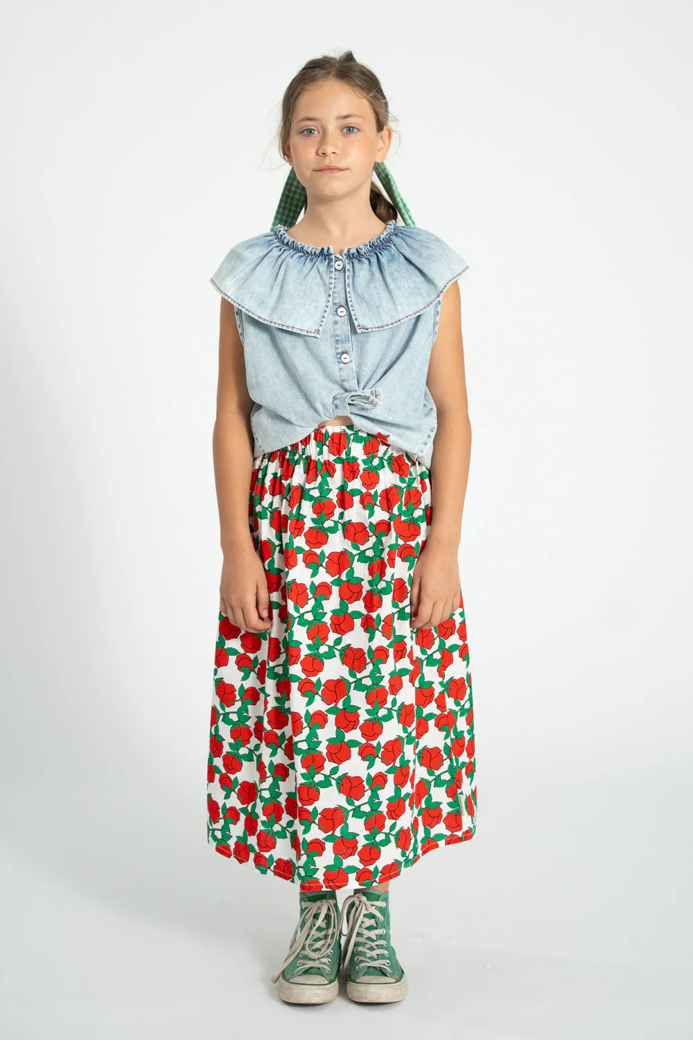 PIUPIUCHICK RED ROSE PRINT SKIRT - Image 3