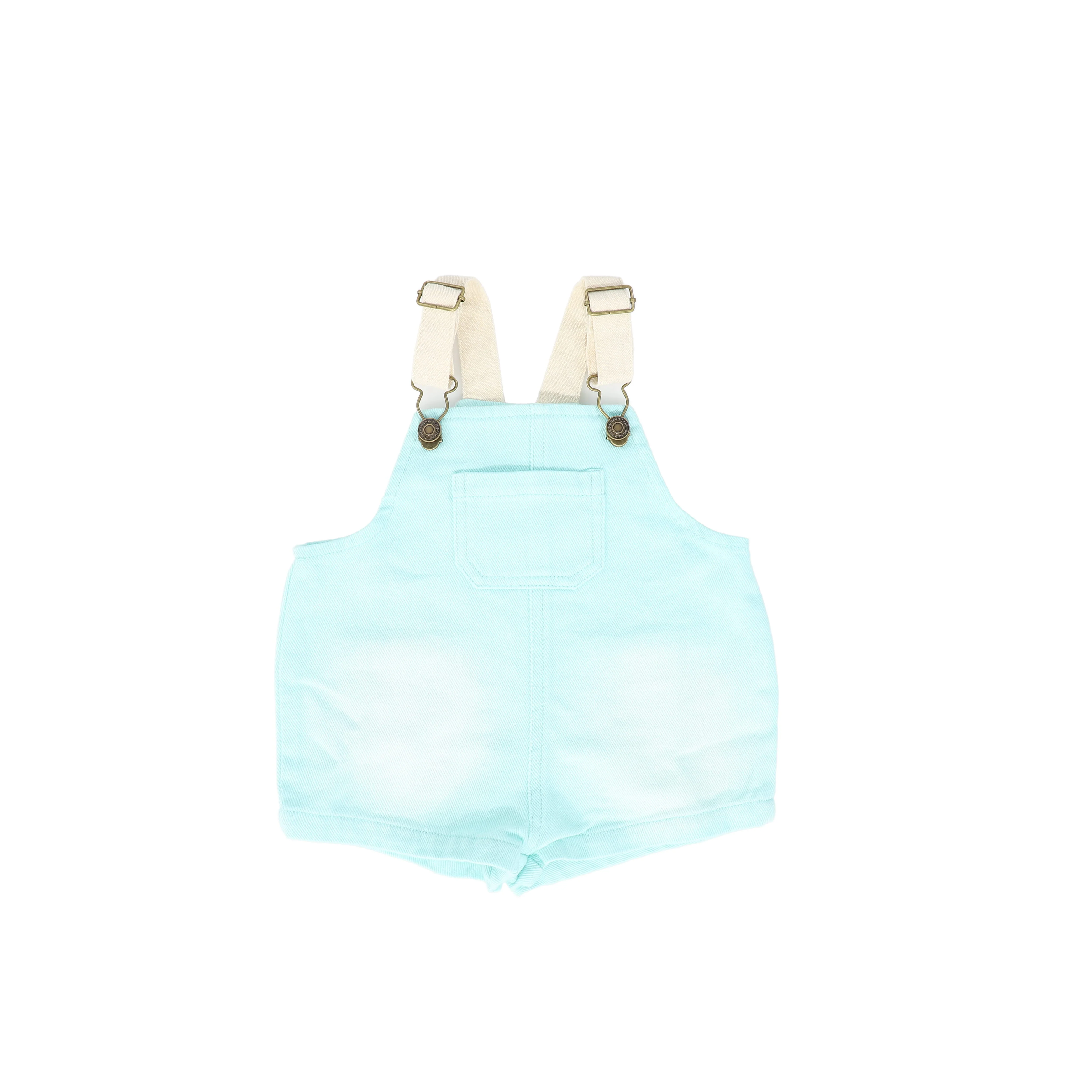 PLEASE MOM TURQUOISE DENIM OVERALLS