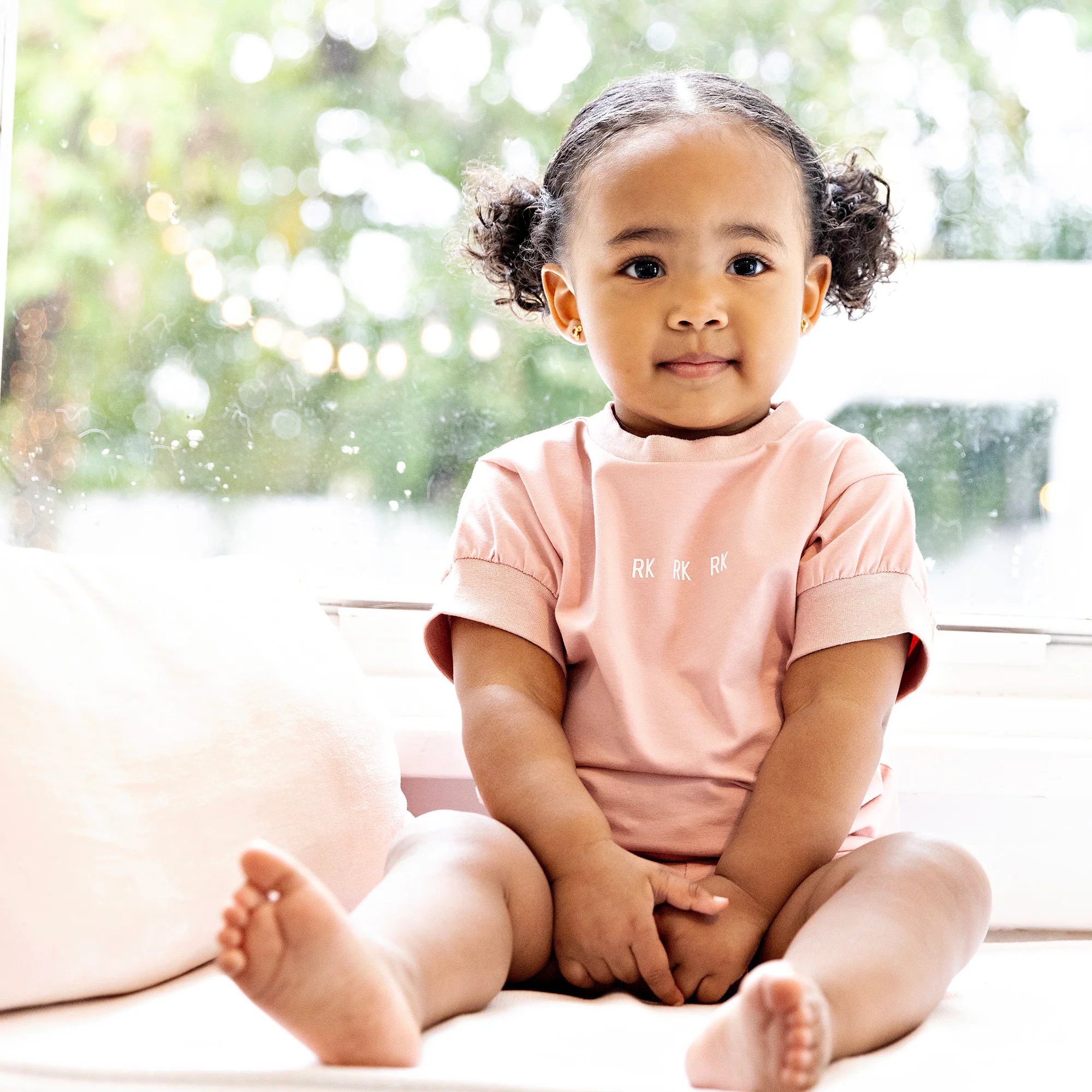 RETRO KID PINK LOGO SHORTS SET - Image 2