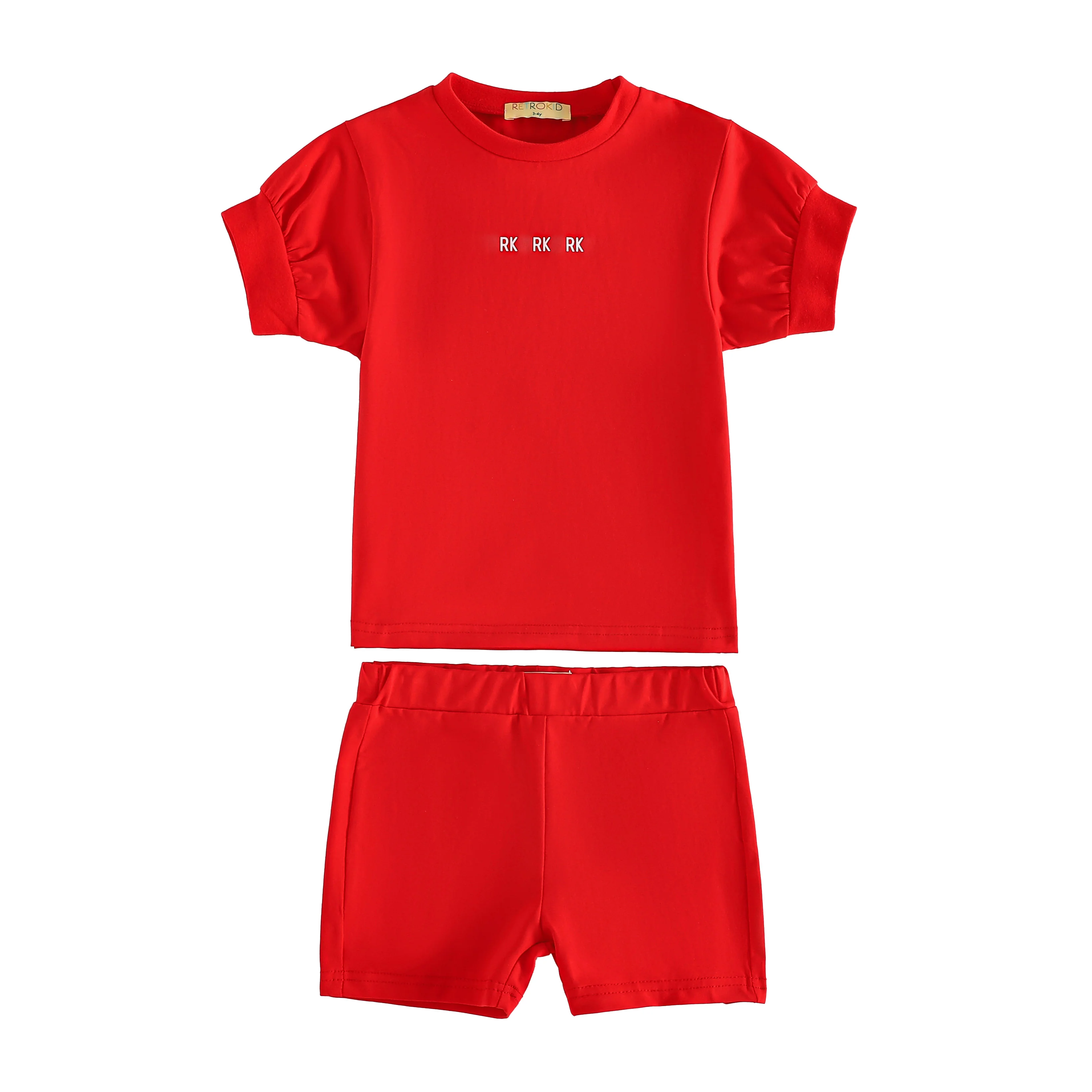 RETRO KID RED LOGO SHORTS SET