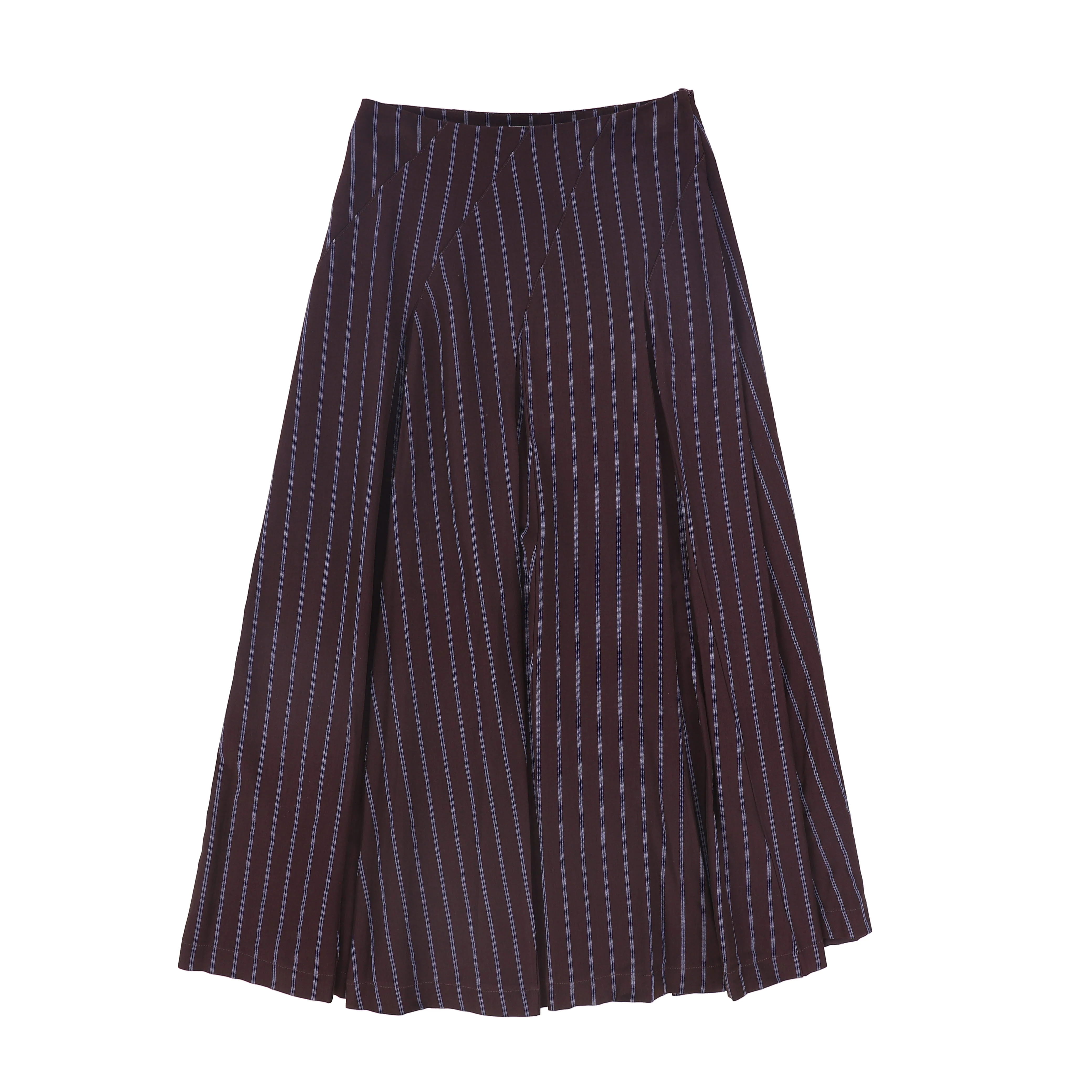 SOIR PURPLE RIBBED PLEATED MIDI SKIRT [FINAL SALE]