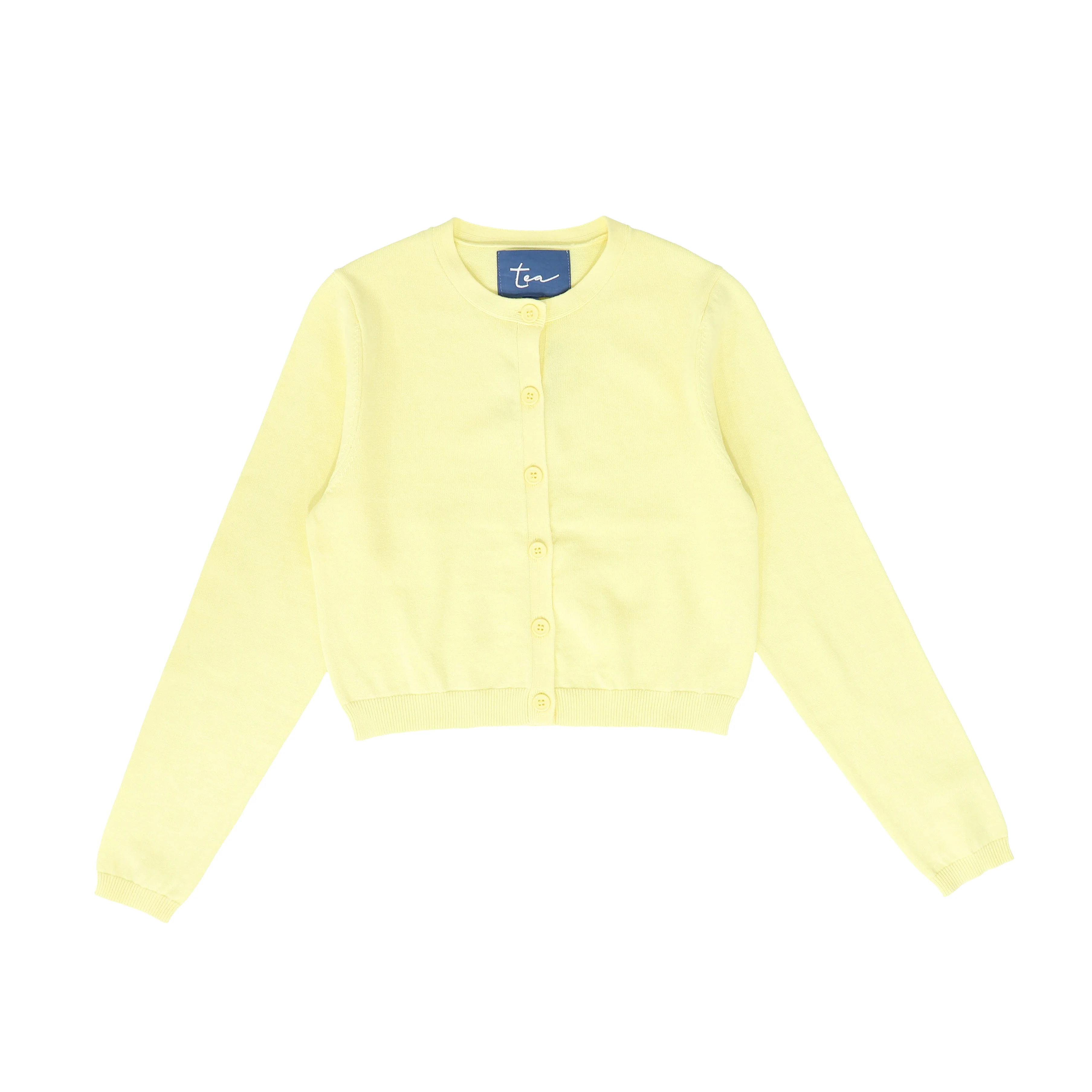 TEA YELLOW KNIT CARDIGAN