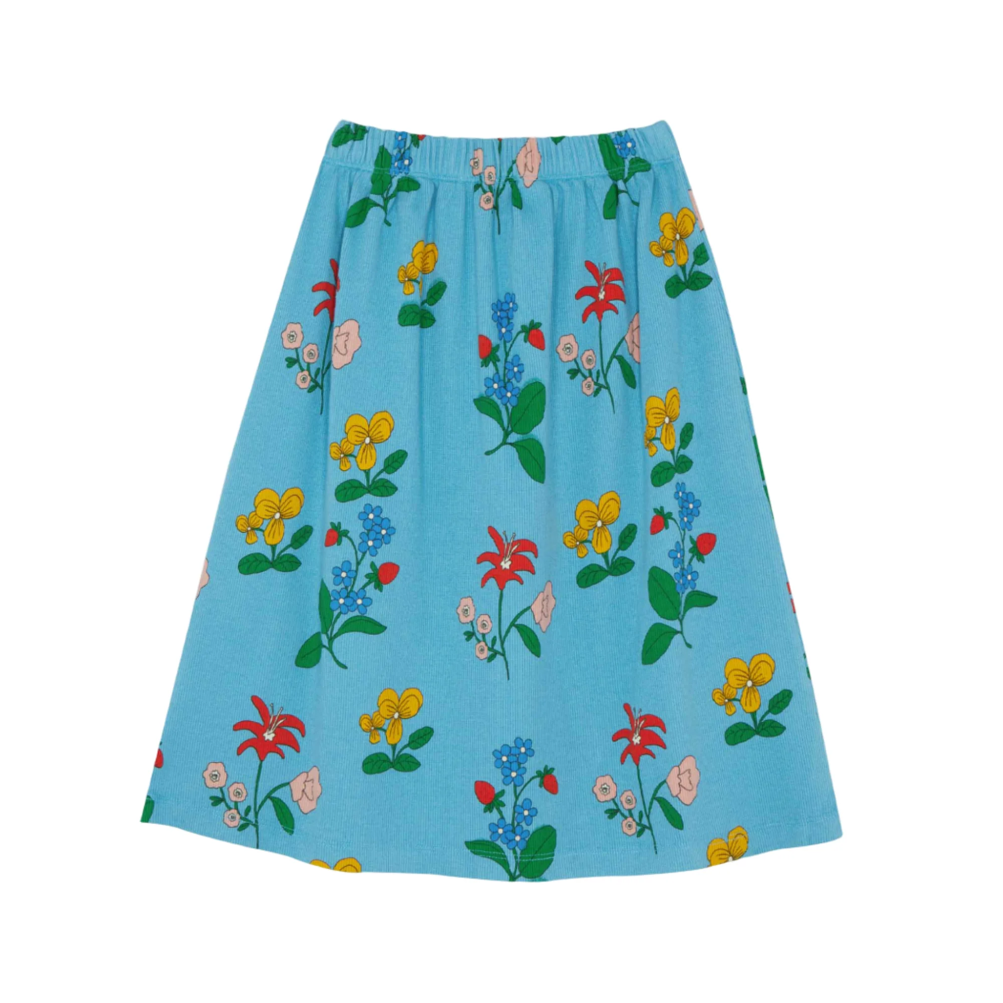 THE CAMPAMENTO BLUE FLORAL SKIRT