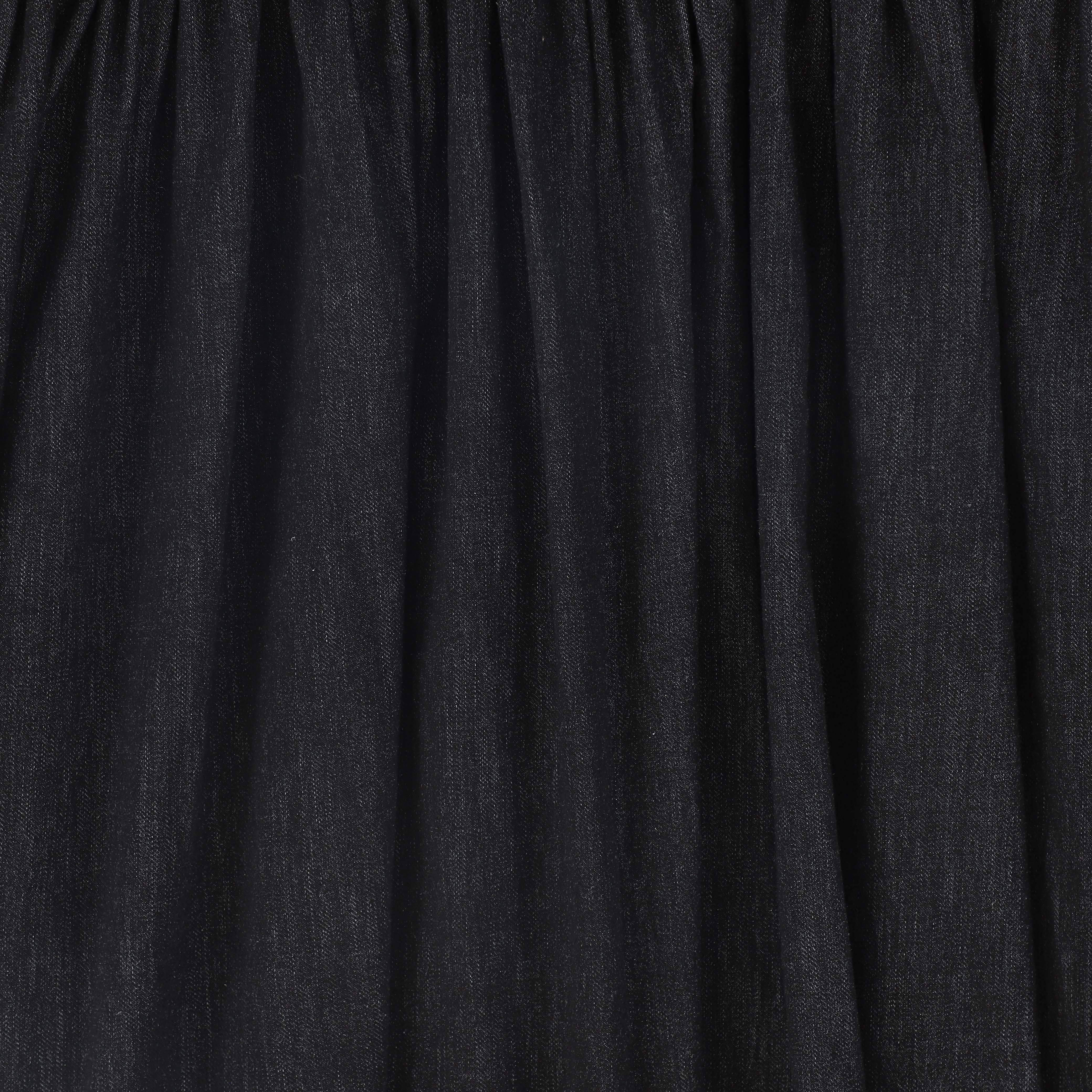 VALENTINA BLACK DENIM DROP WAIST PLEATED MAXI SKIRT - Image 3