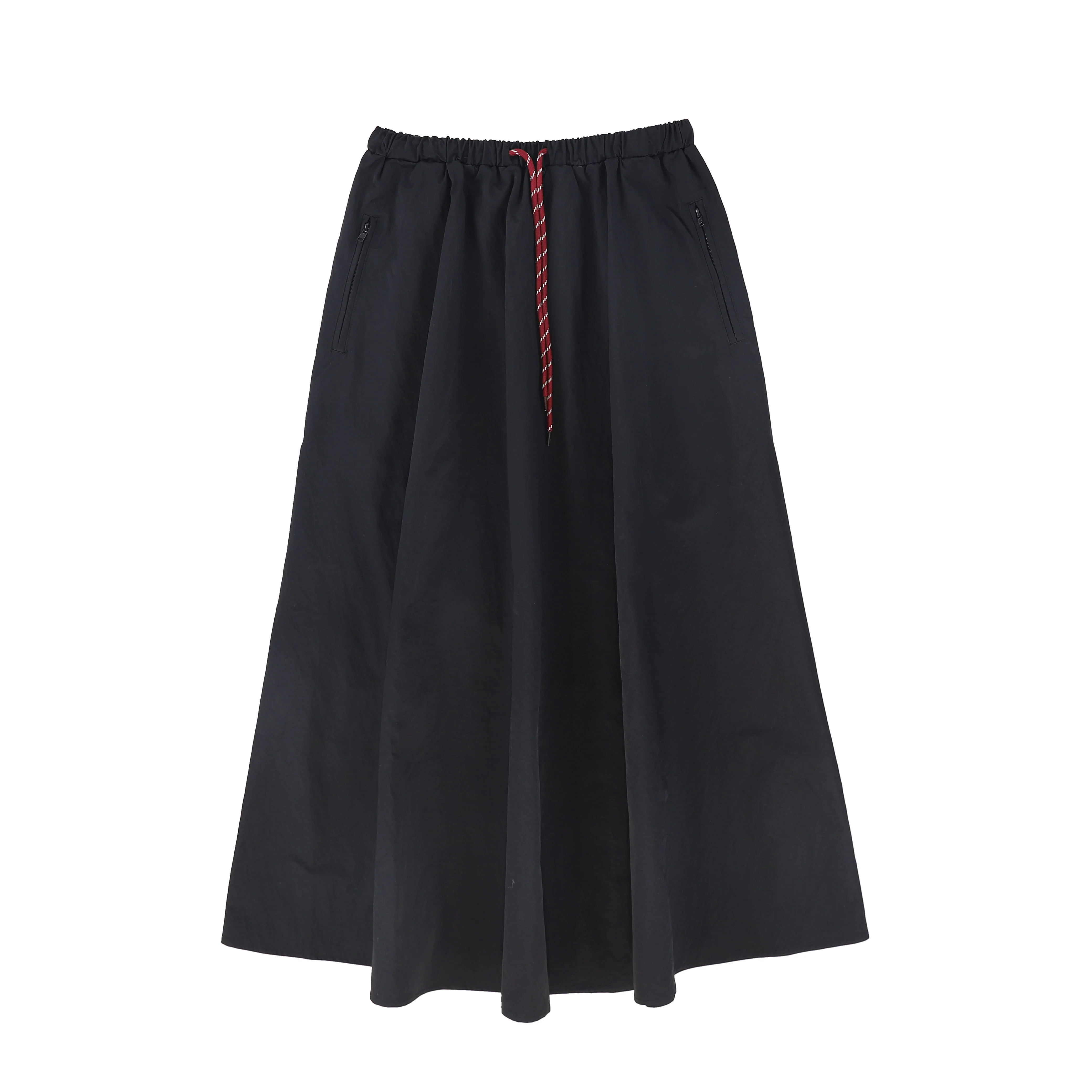 VALENTINA BLACK DRAWSTRING MAXI SKIRT