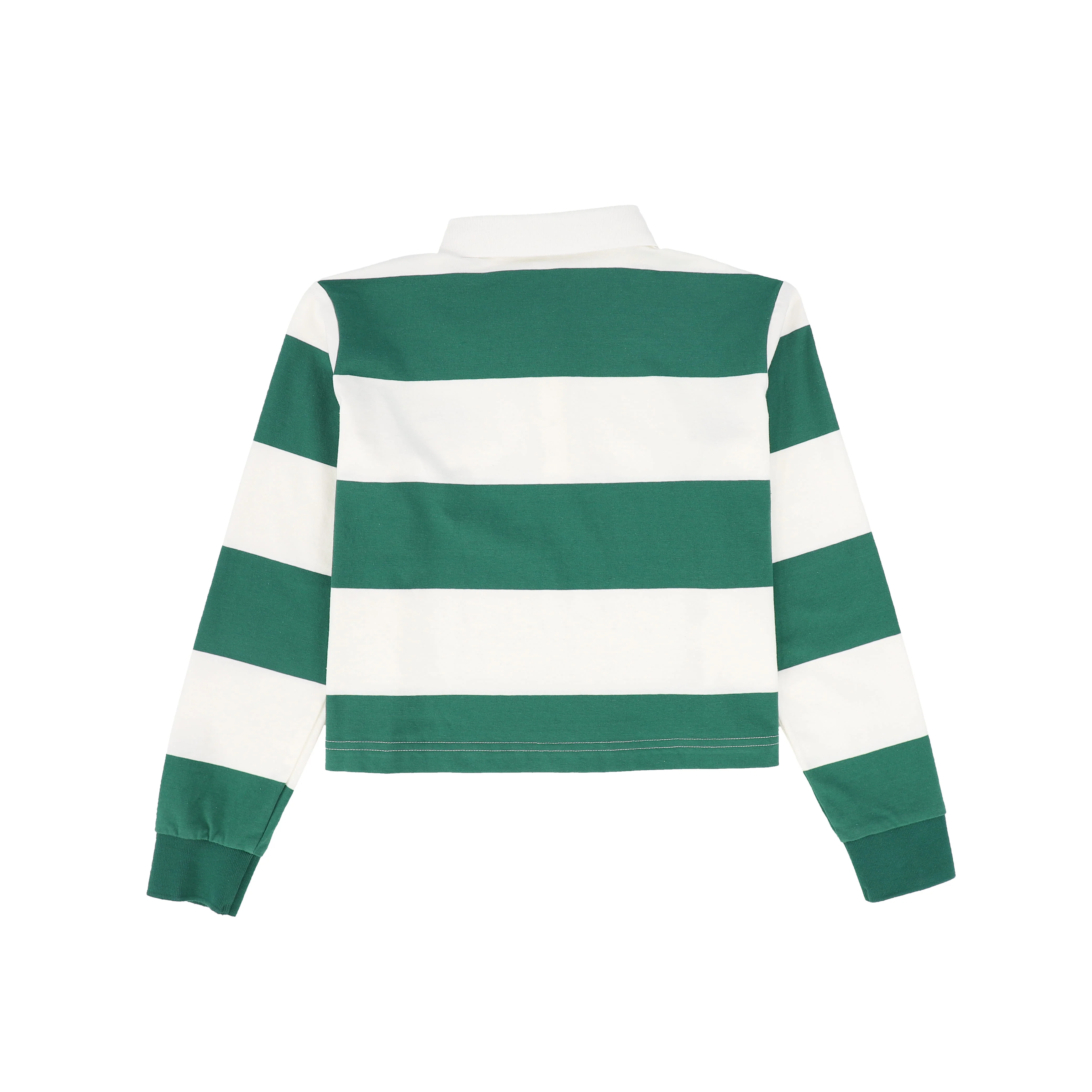 VALENTINA GREEN WIDE STRIPE CREST POLO - Image 2