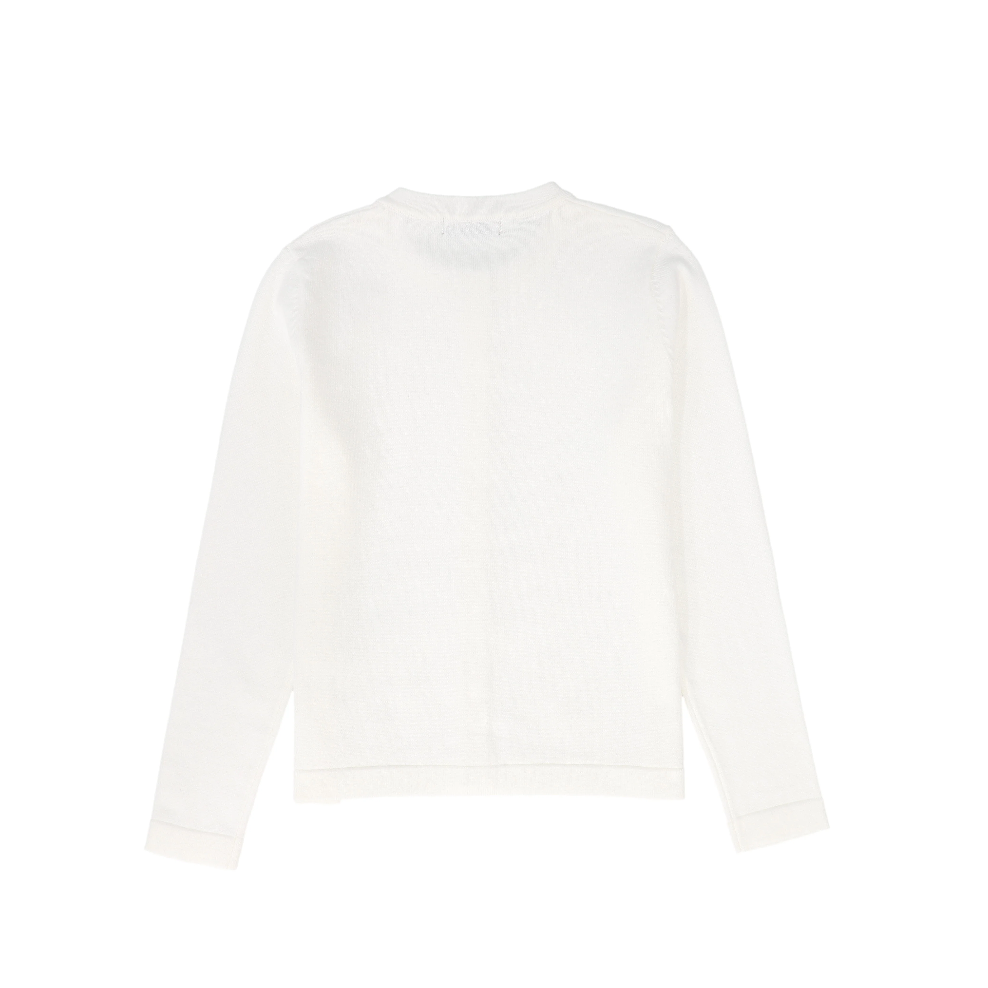 VALENTINA IVORY SILK KNIT BUTTON CARDIGAN - Image 2