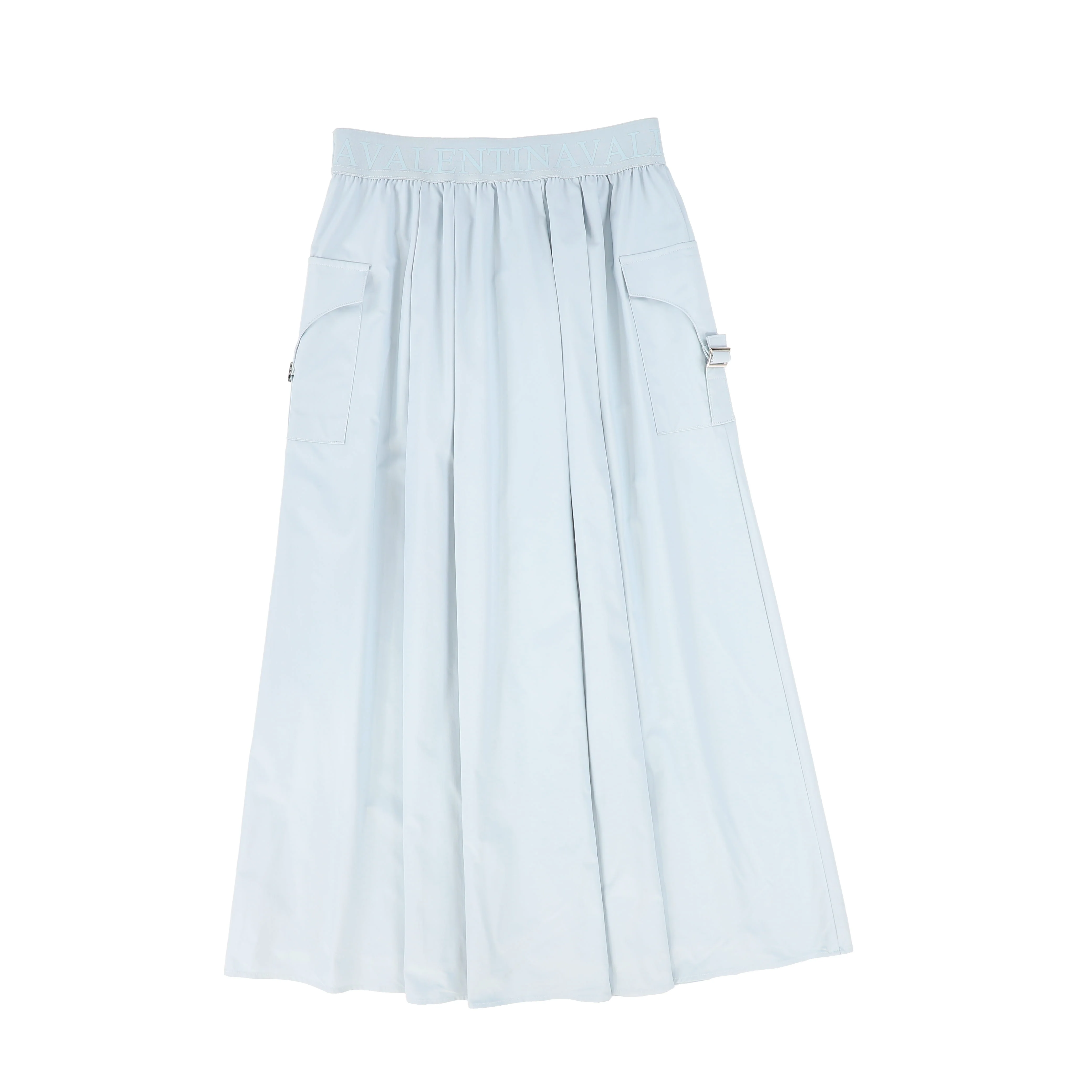 VALENTINA LIGHT BLUE PLEATED CARGO SKIRT - Image 2