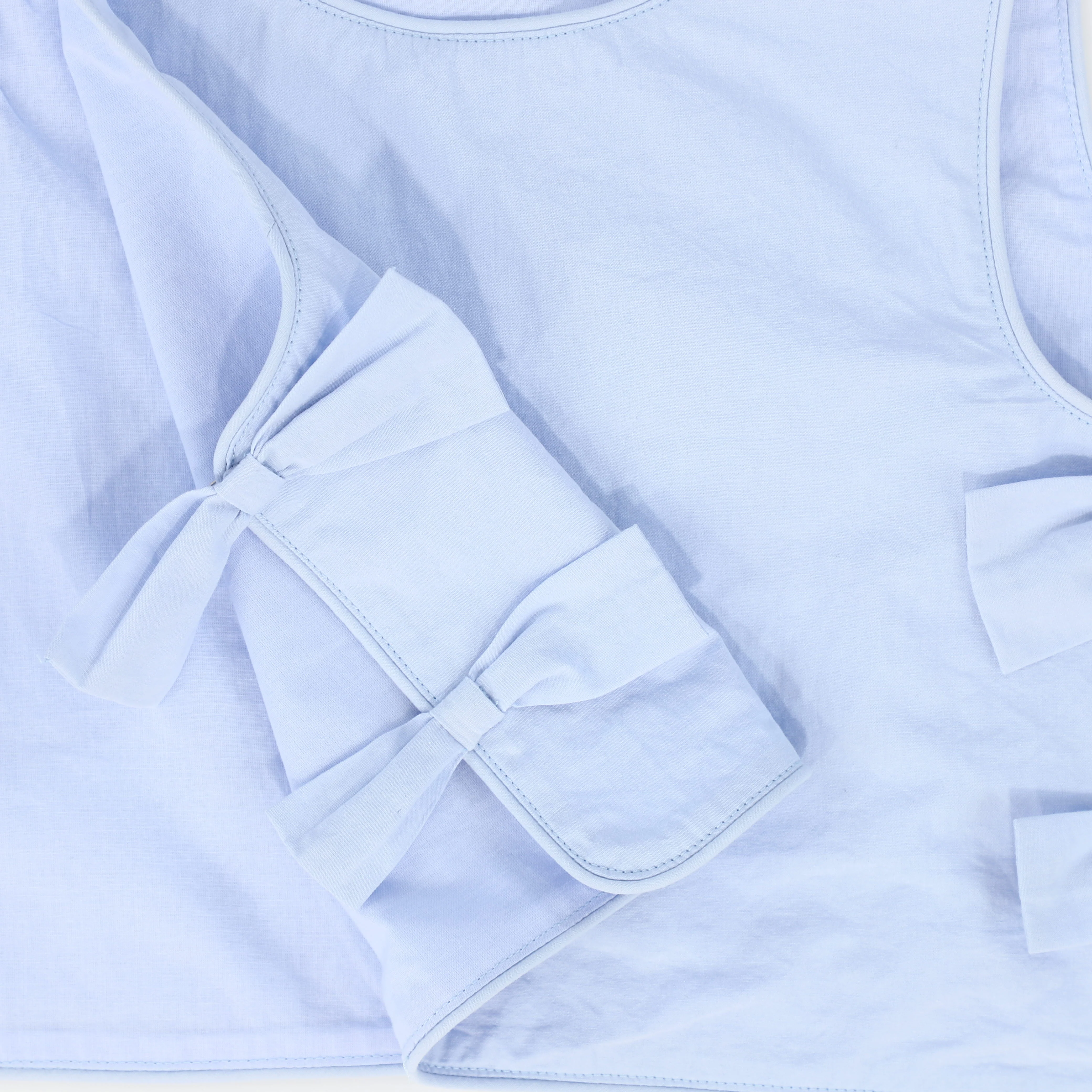 VALENTINA LIGHT BLUE SIDE BOW VEST - Image 3