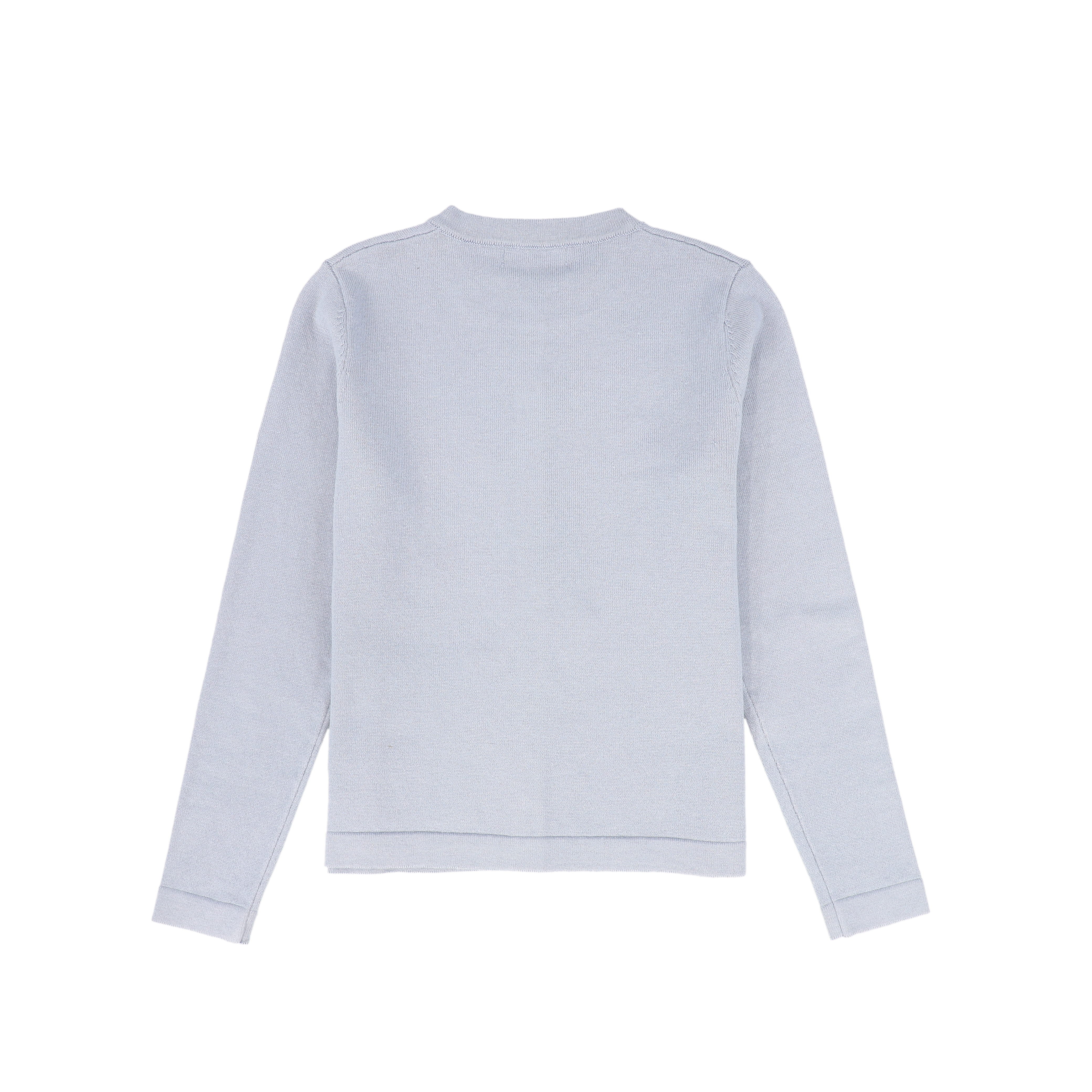VALENTINA DUSTY BLUE SILK KNIT BUTTON CARDIGAN - Image 2
