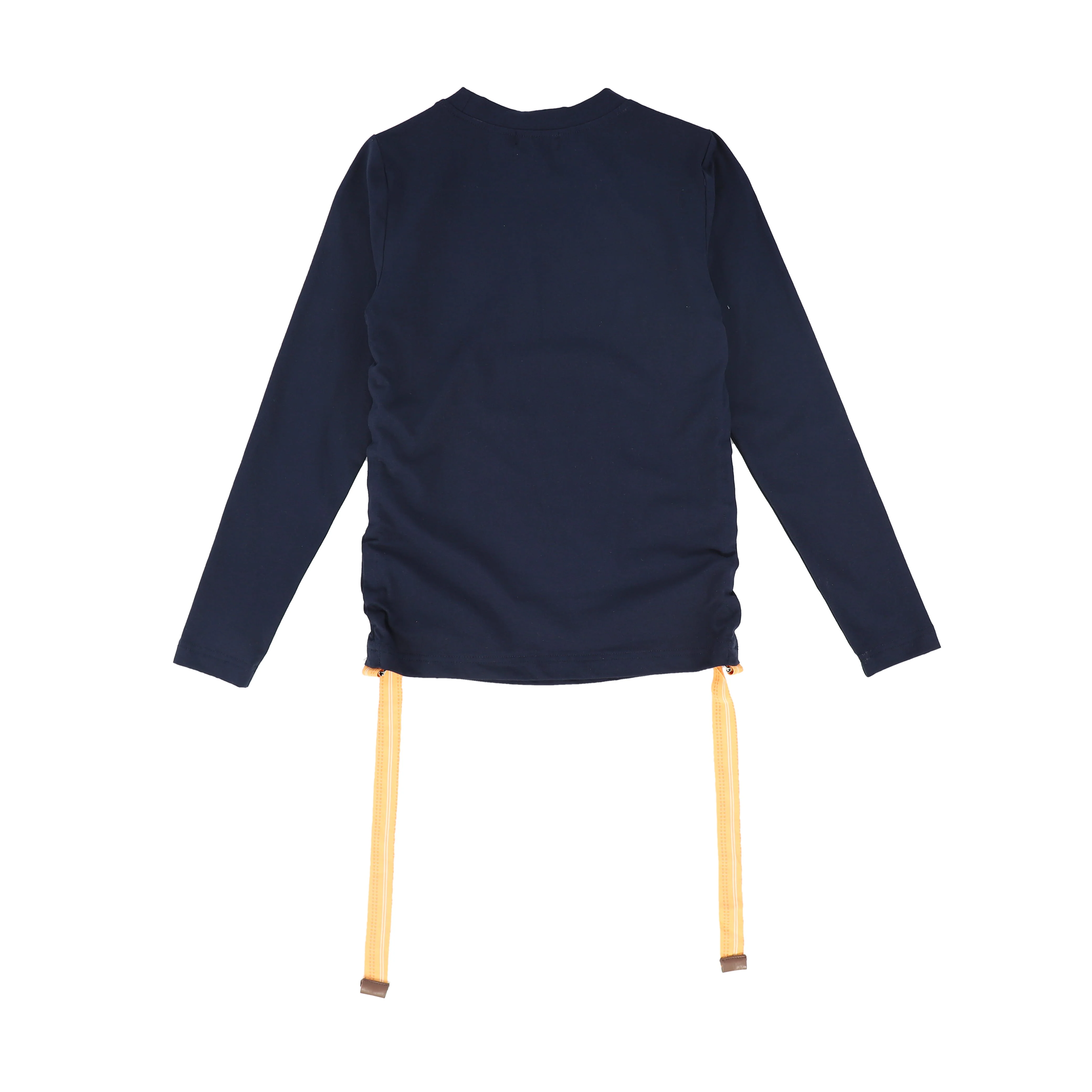 VALENTINA NAVY SIDE RUCHED TEE - Image 2