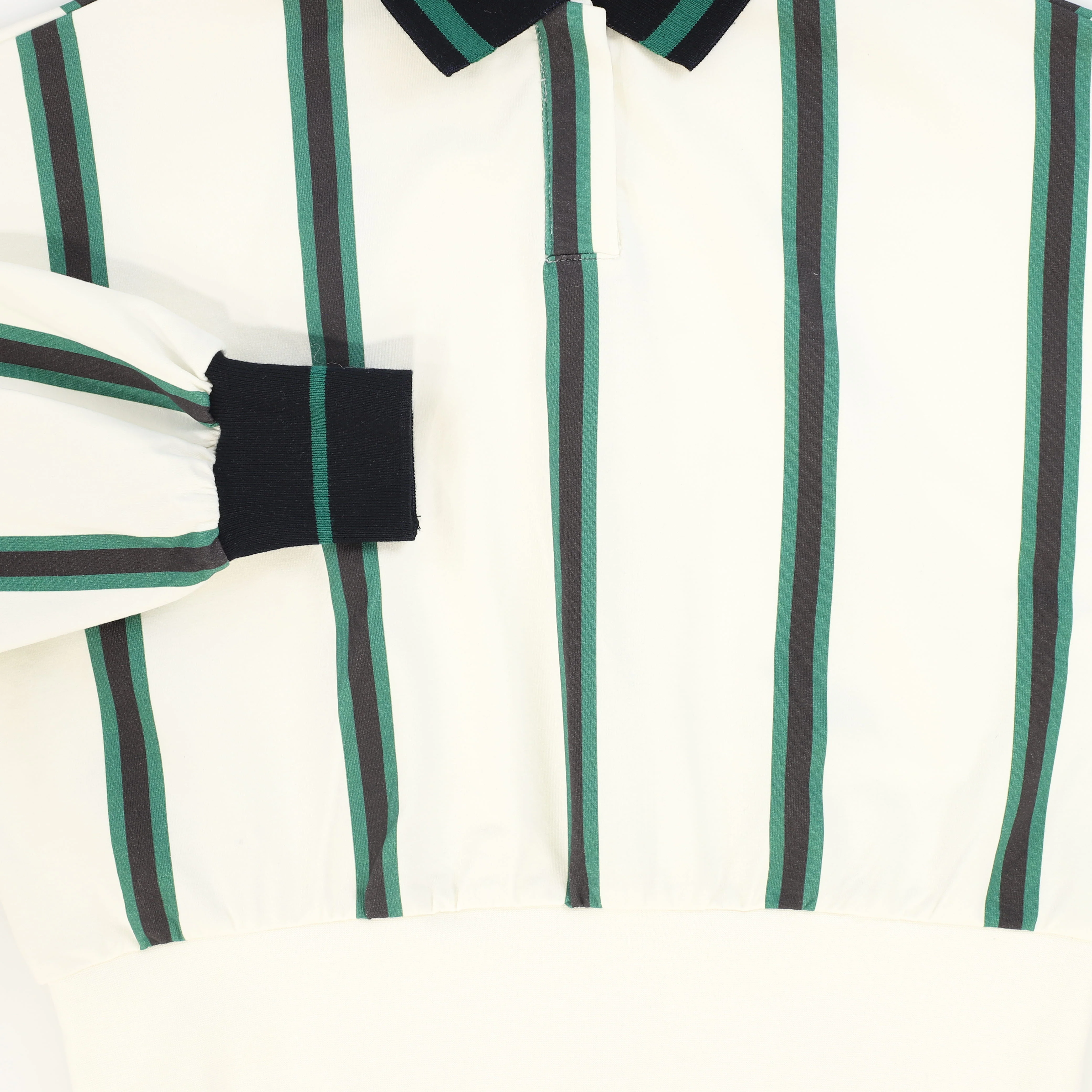 VALENTINA NAVY STRIPE POLO SWEATSHIRT - Image 3