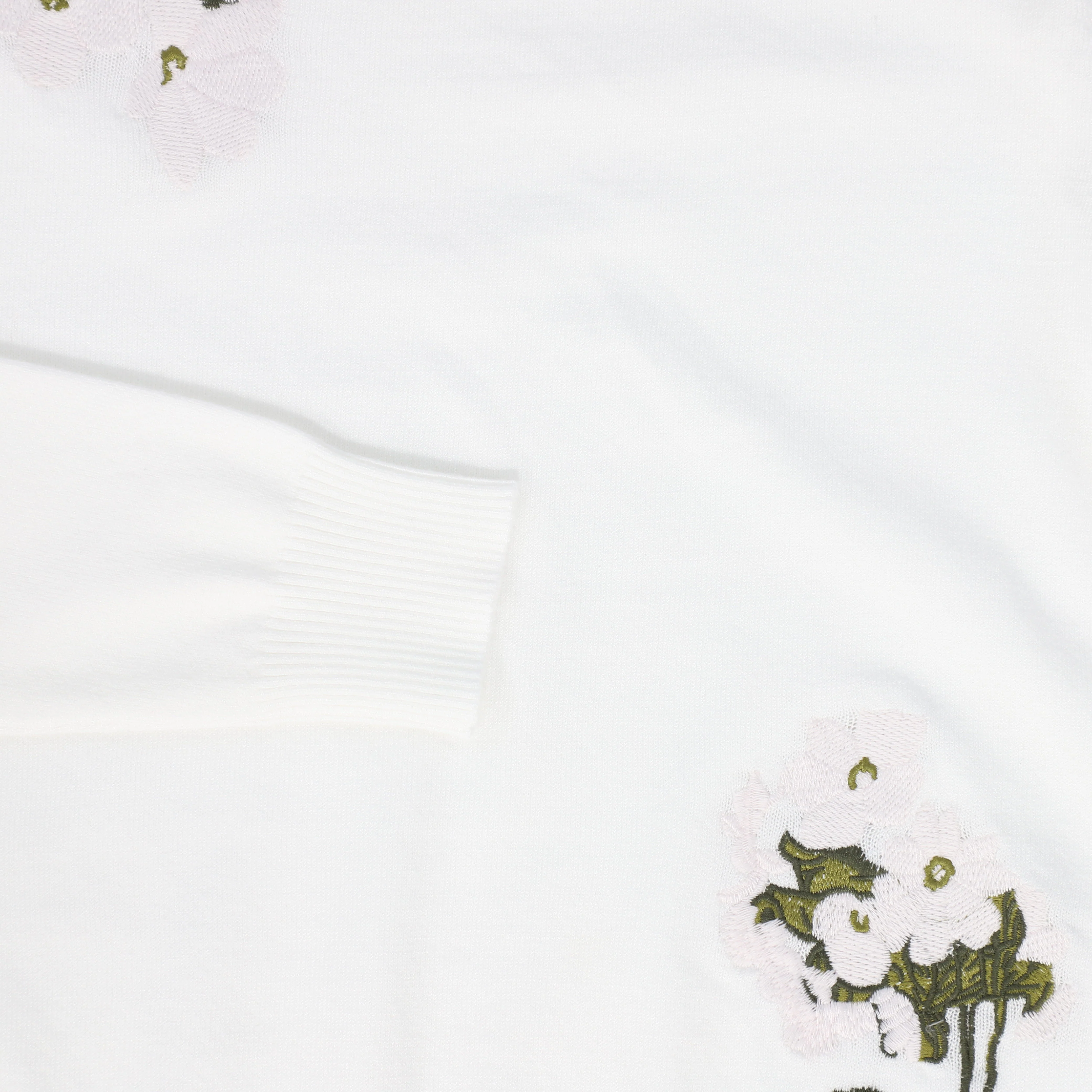 VALENTINA WHITE FLOWER EMBROIDERED SWEATER - Image 3