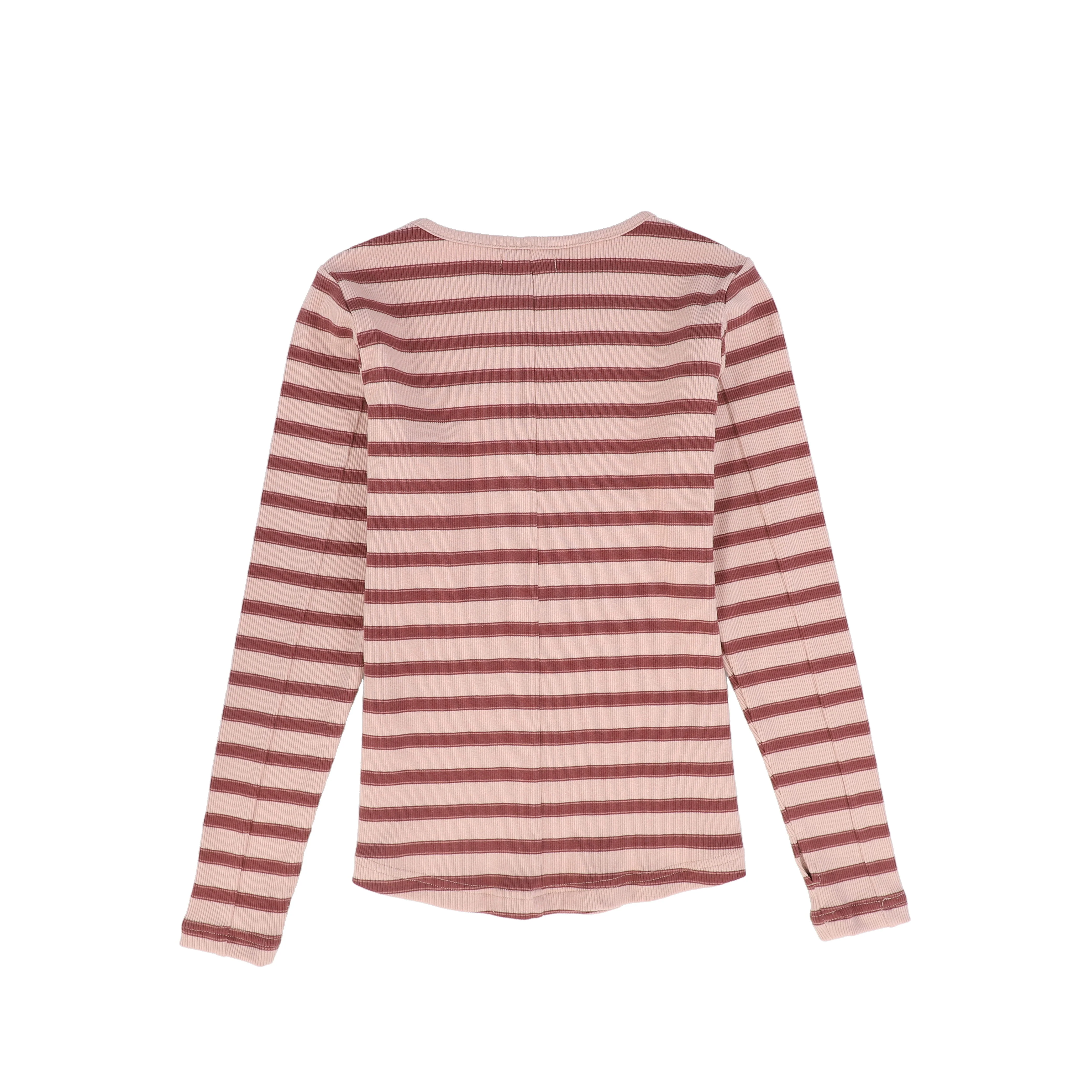 VALENTINA PINK RIBBED STRIPED TEE - Image 2