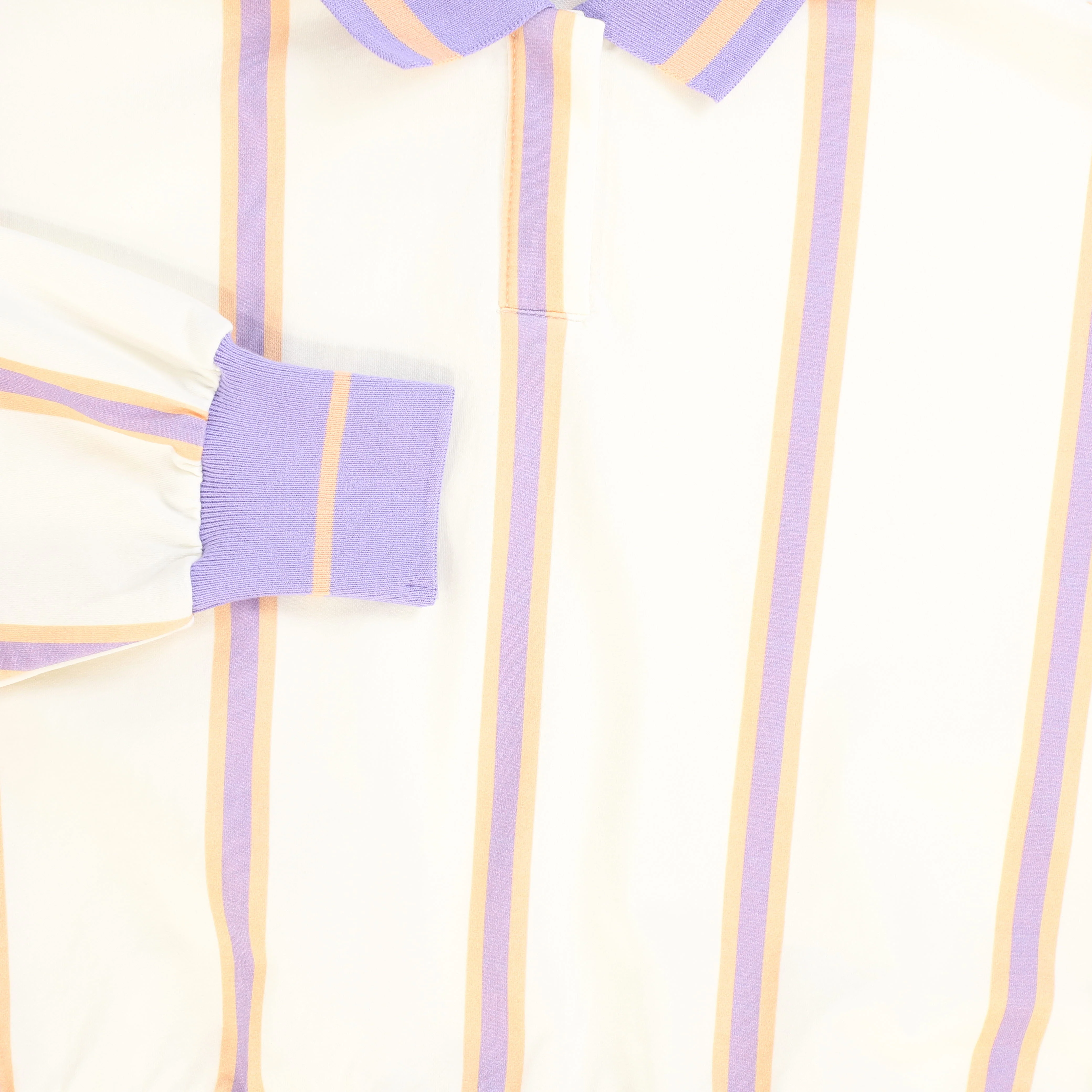 VALENTINA PURPLE STRIPE POLO SWEATSHIRT - Image 3
