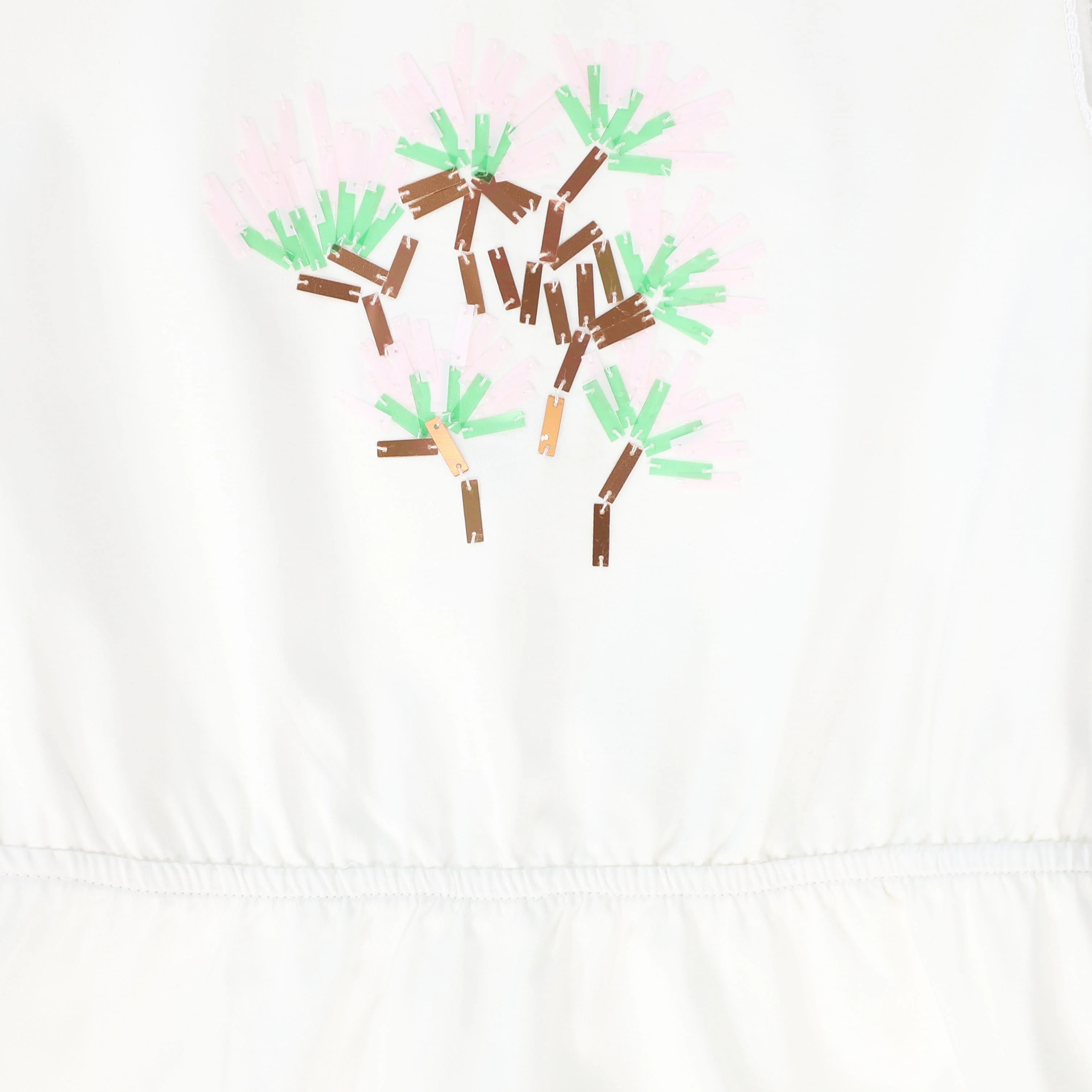 VALENTINA WHITE EMBROIDERED FLOWER POPLIN JUMPER - Image 3