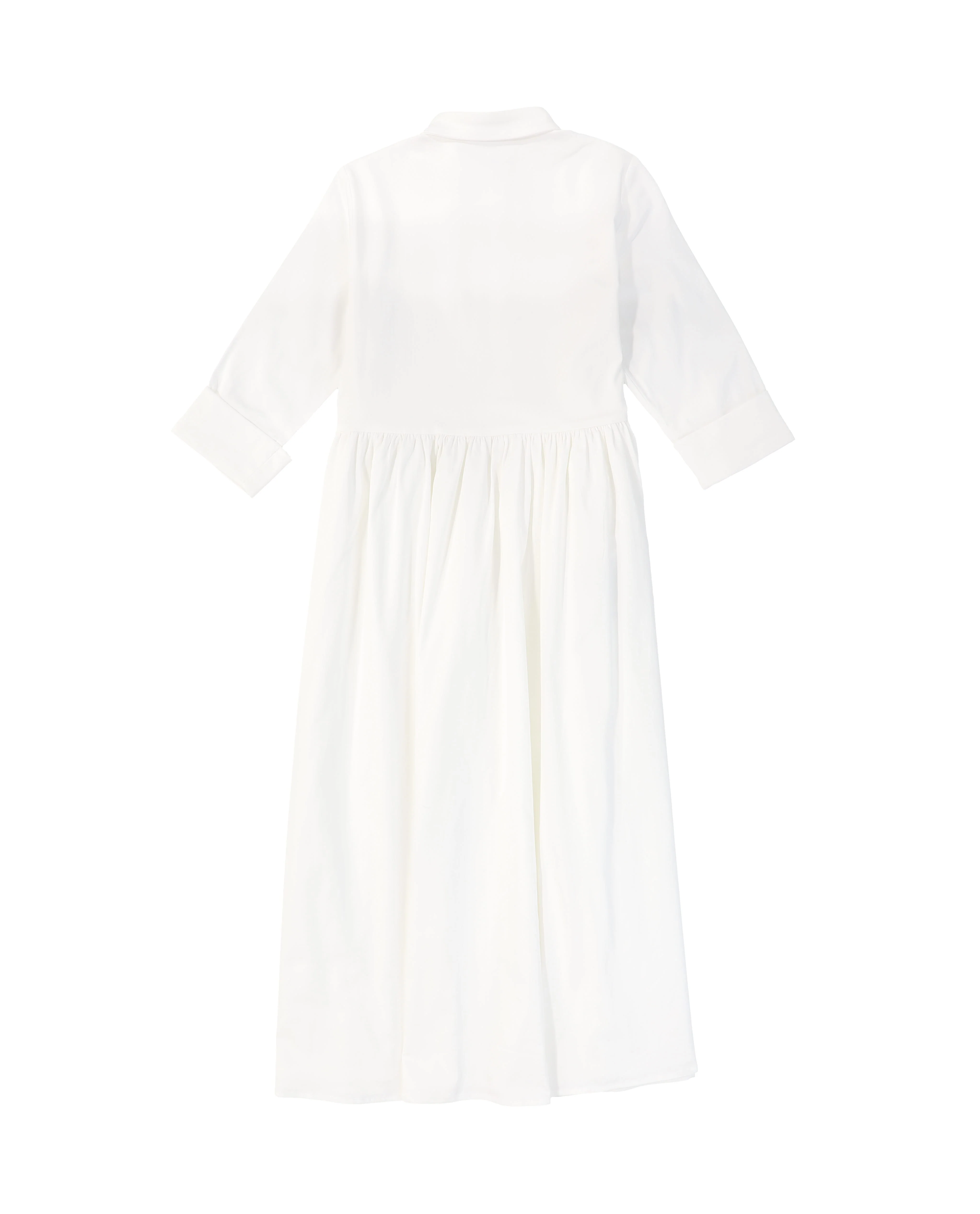 VALENTINA WHITE EMBROIDERED FLOWER SHIRT DRESS - Image 2