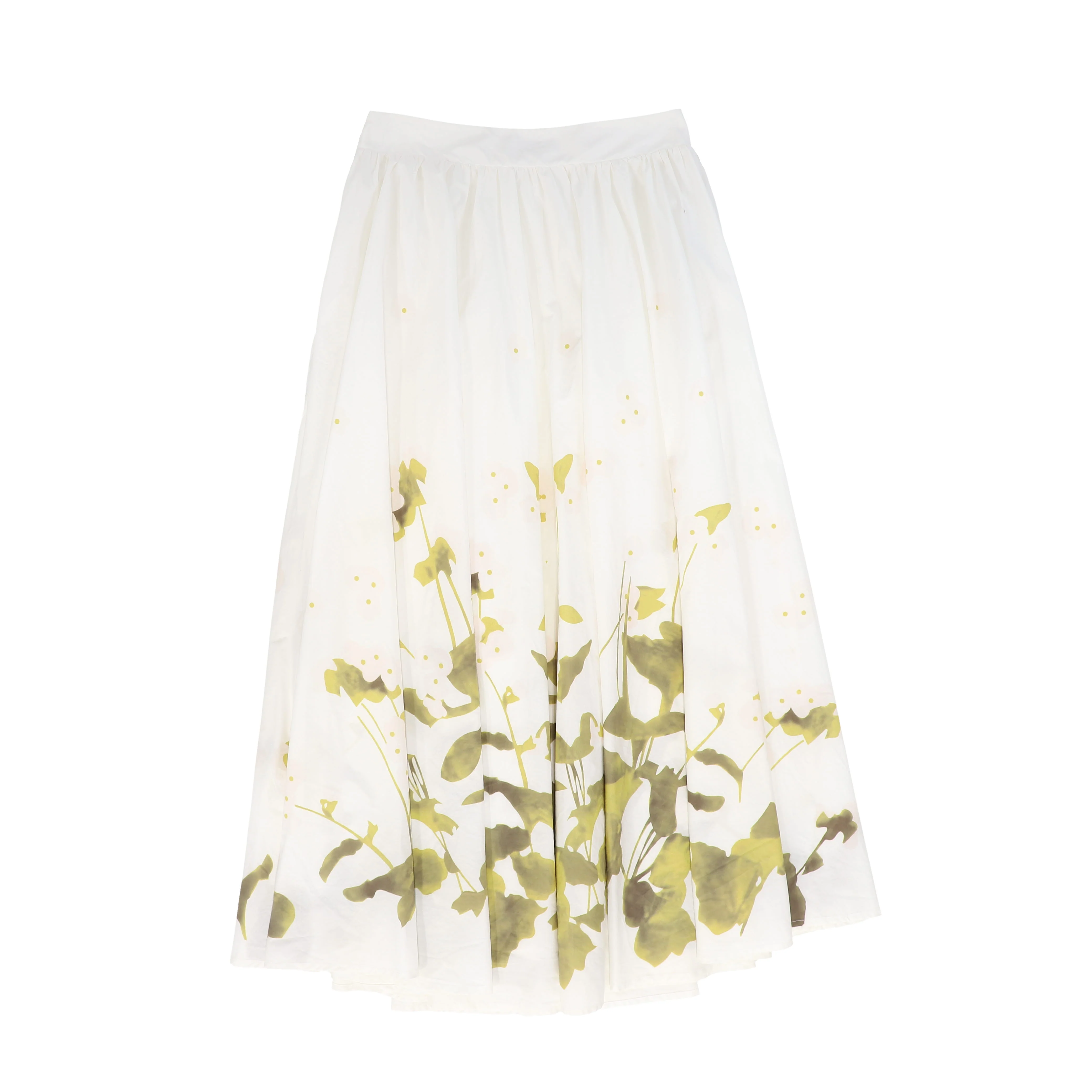 VALENTINA WHITE FLOWER PRINT SKIRT