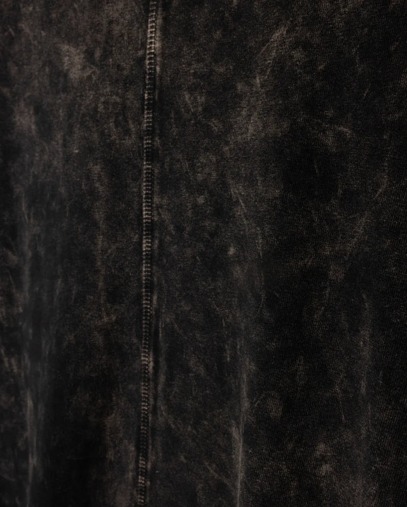 VIBE BLACK MINERAL WASH A-LINE MAXI SKIRT - Image 2