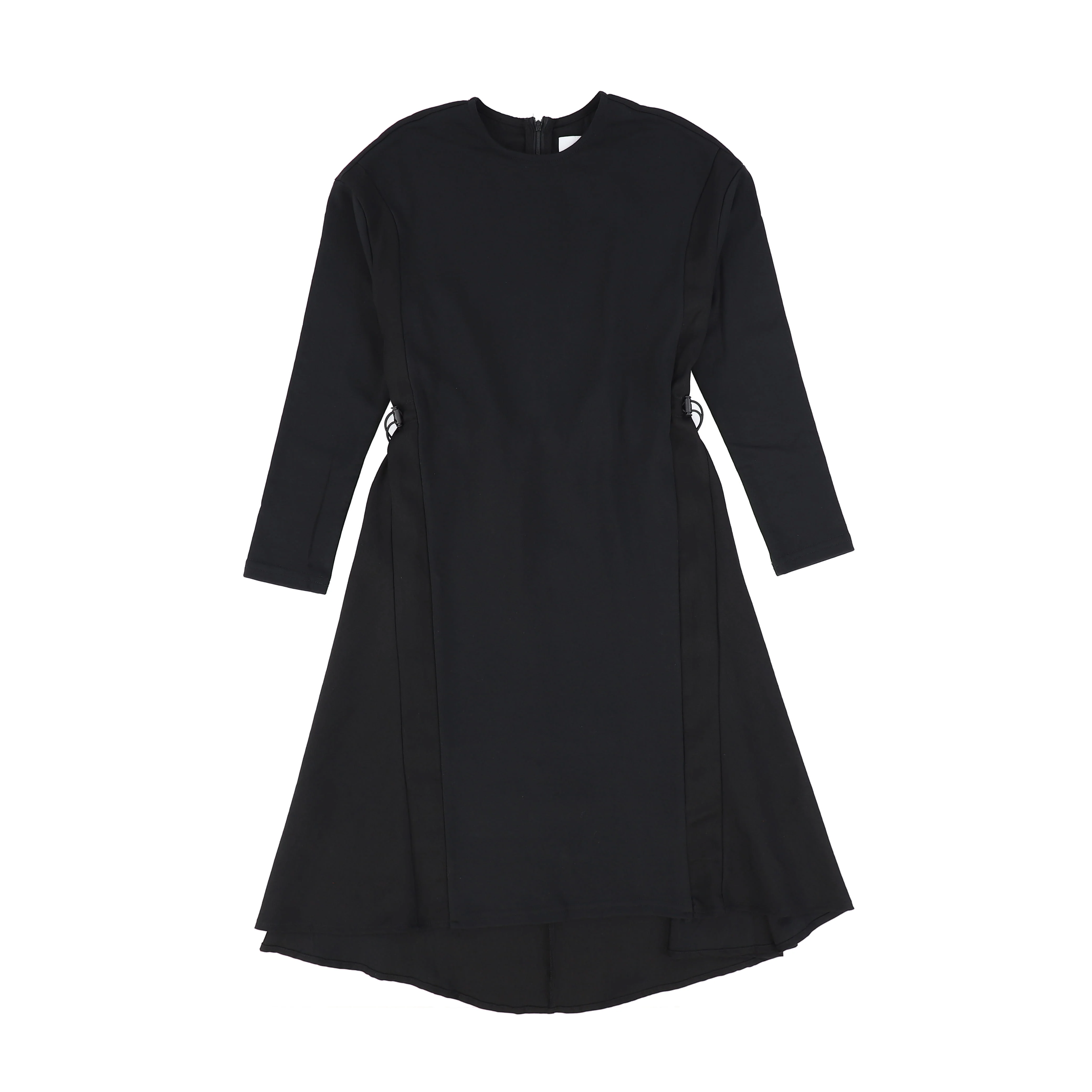 VIBE BLACK SWEATSHIRT AND CUPRO WAISTED DRESS [FINAL SALE]