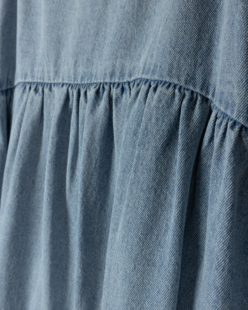 VIBE BLUE DENIM CHAMBRAY HIGH CUT JUMPER - Image 2