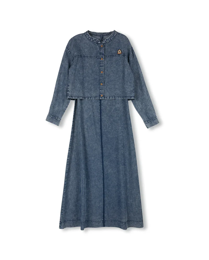 VIBE DENIM CHAMBRAY JUMPER AND JACKET SET
