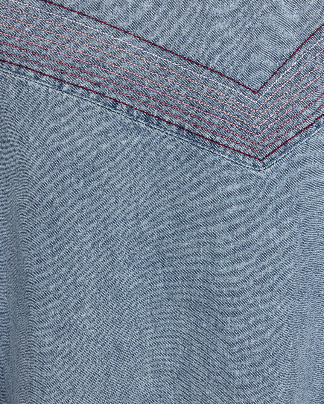 VIBE DENIM MULTI COLOR STITCH SKIRT - Image 2