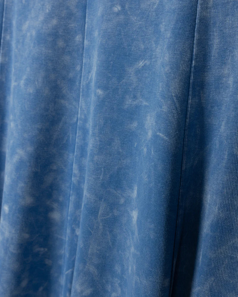 VIBE LIGHT BLUE MINERAL WASH PANEL MIDI SKIRT - Image 2