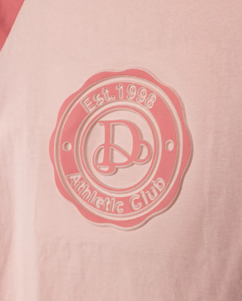 VIBE PINK VINTAGE PRINT ON TONAL T-SHIRT - Image 2