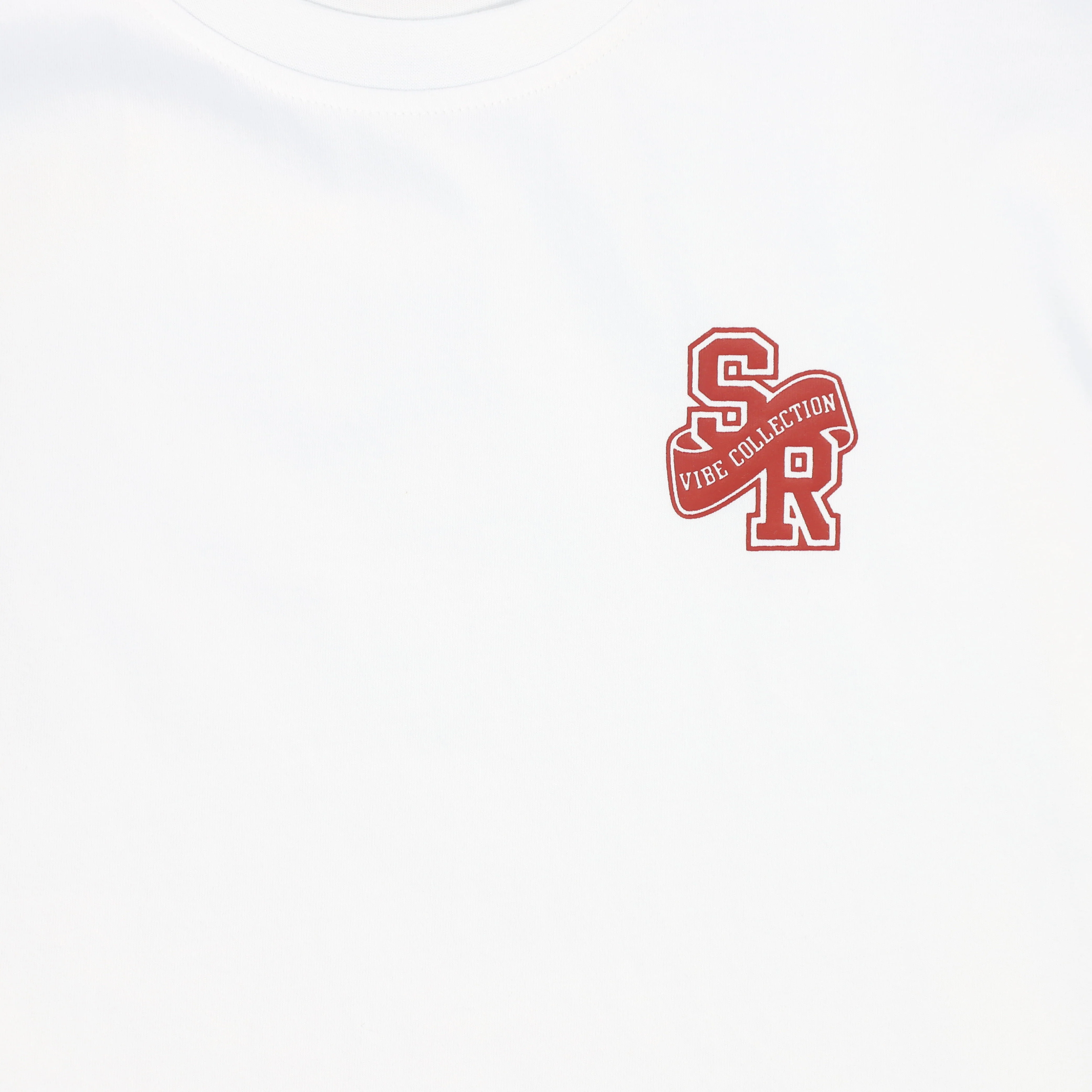 VIBE WHITE BOXY CREW NECK T-SHIRT - Image 2