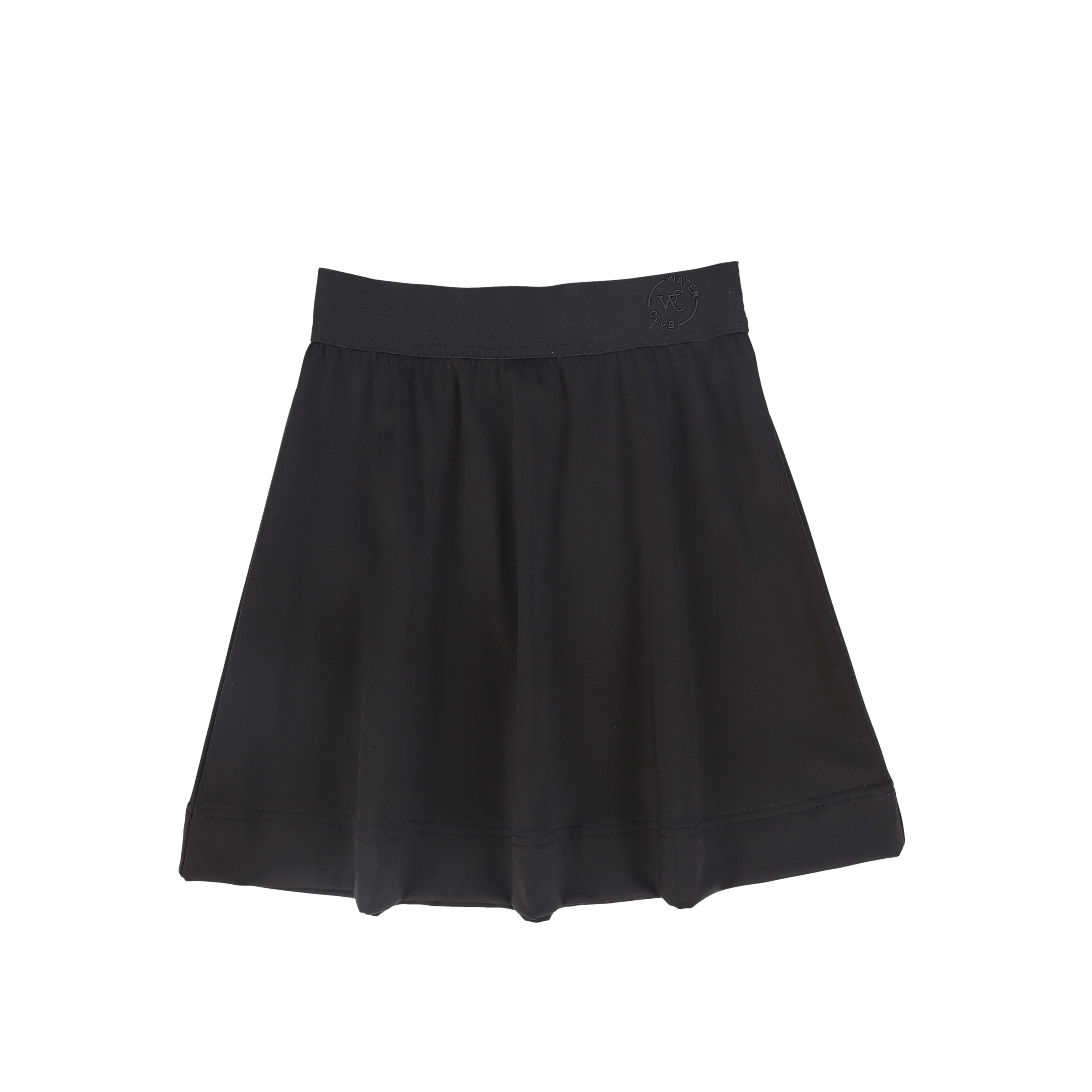 WATER CLUB BLACK WAISTED FLARE SWIM SKIRT