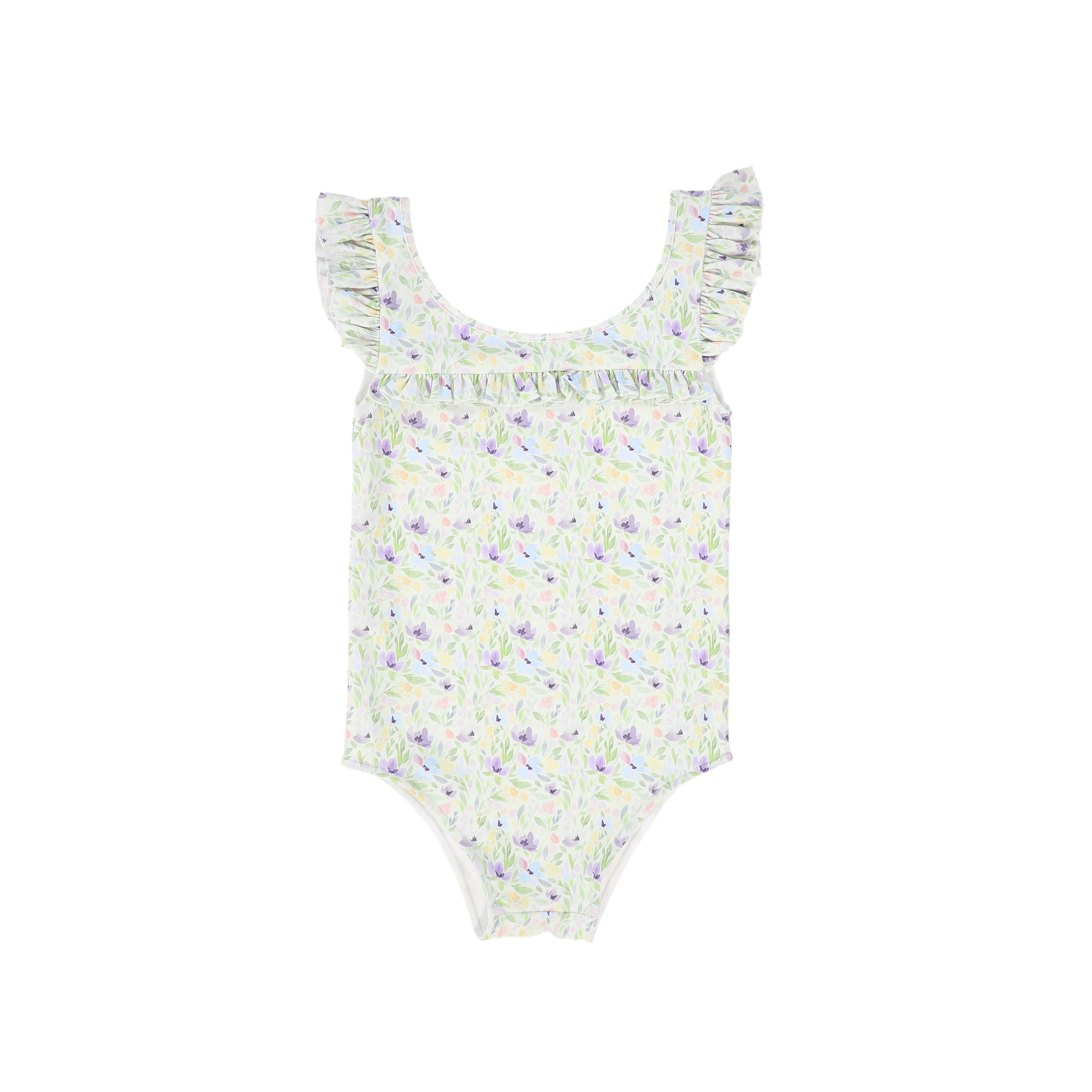 WATER CLUB PASTEL FLORAL RUFFLE SWIMSUIT [FINAL SALE]