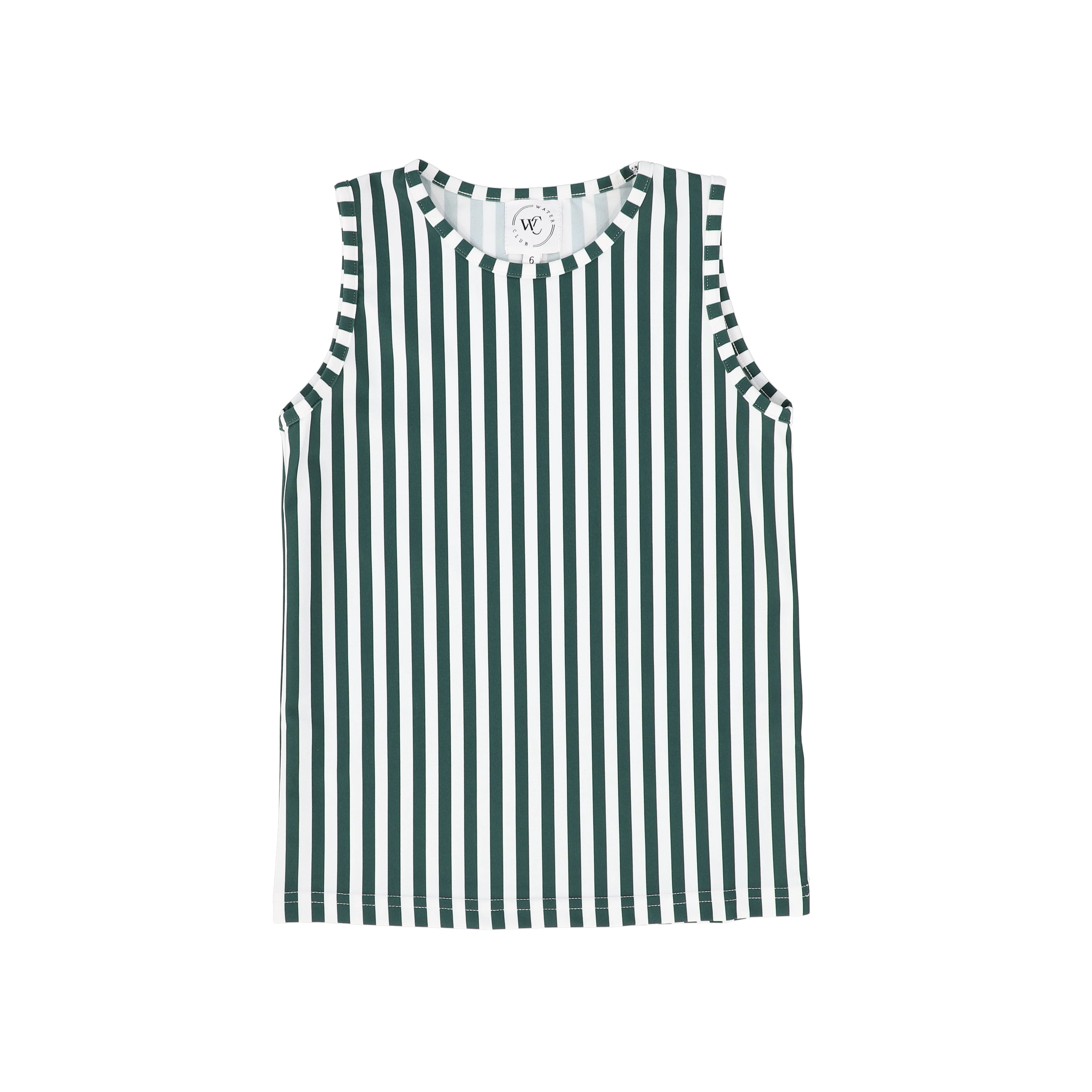 WATER CLUB GREEN STRIPED SWIM TANK [FINAL SALE]