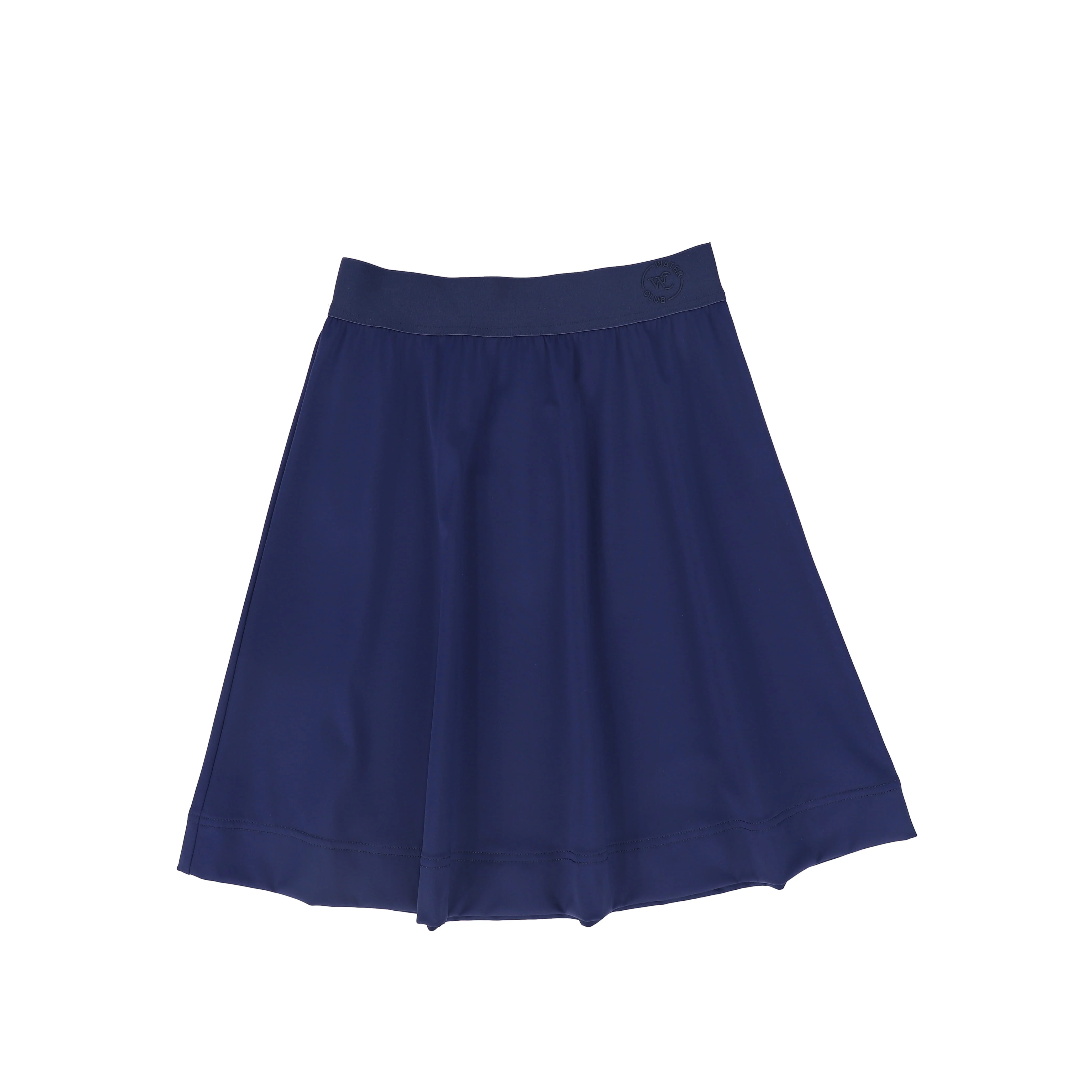 WATER CLUB NAVY WAISTED FLARE SWIM SKIRT